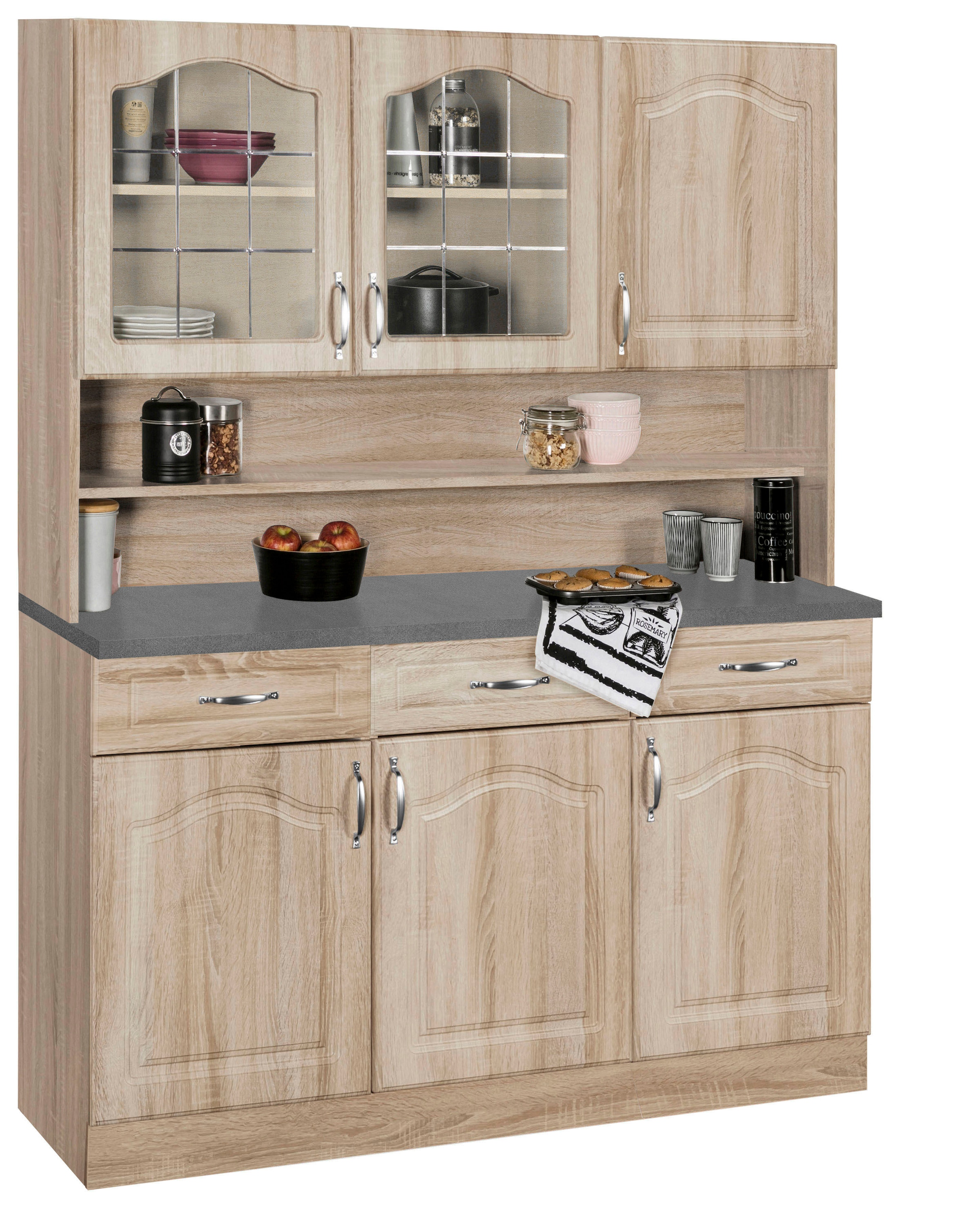 Image of wiho Küchen Küchenbuffet "Linz" 120 cm breit, in Landhaus-Optik