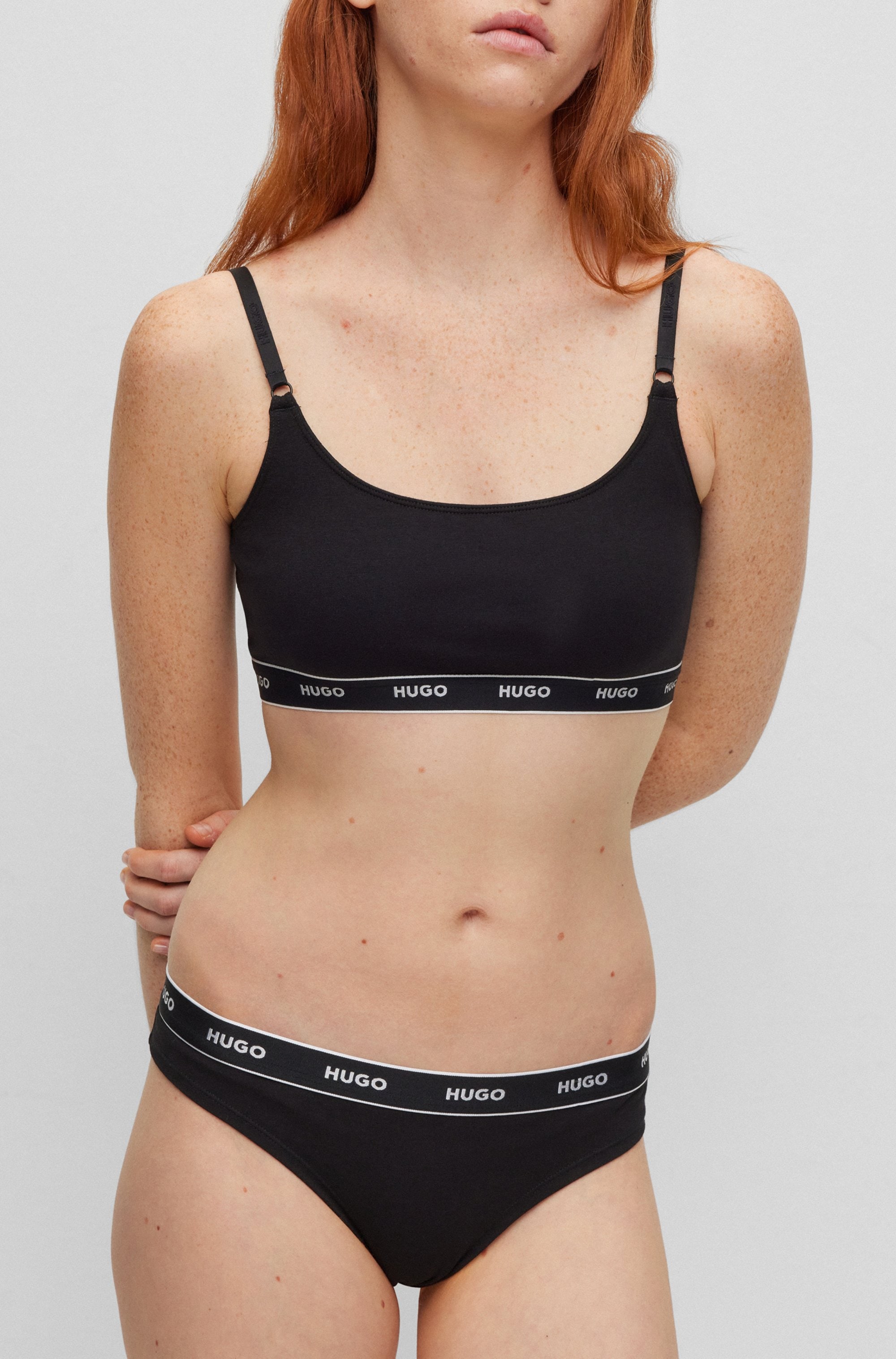 HUGO Underwear String »TRIPLET THONG STRIPE«, (3 St.), mit HUGO Logo-Elastikbund