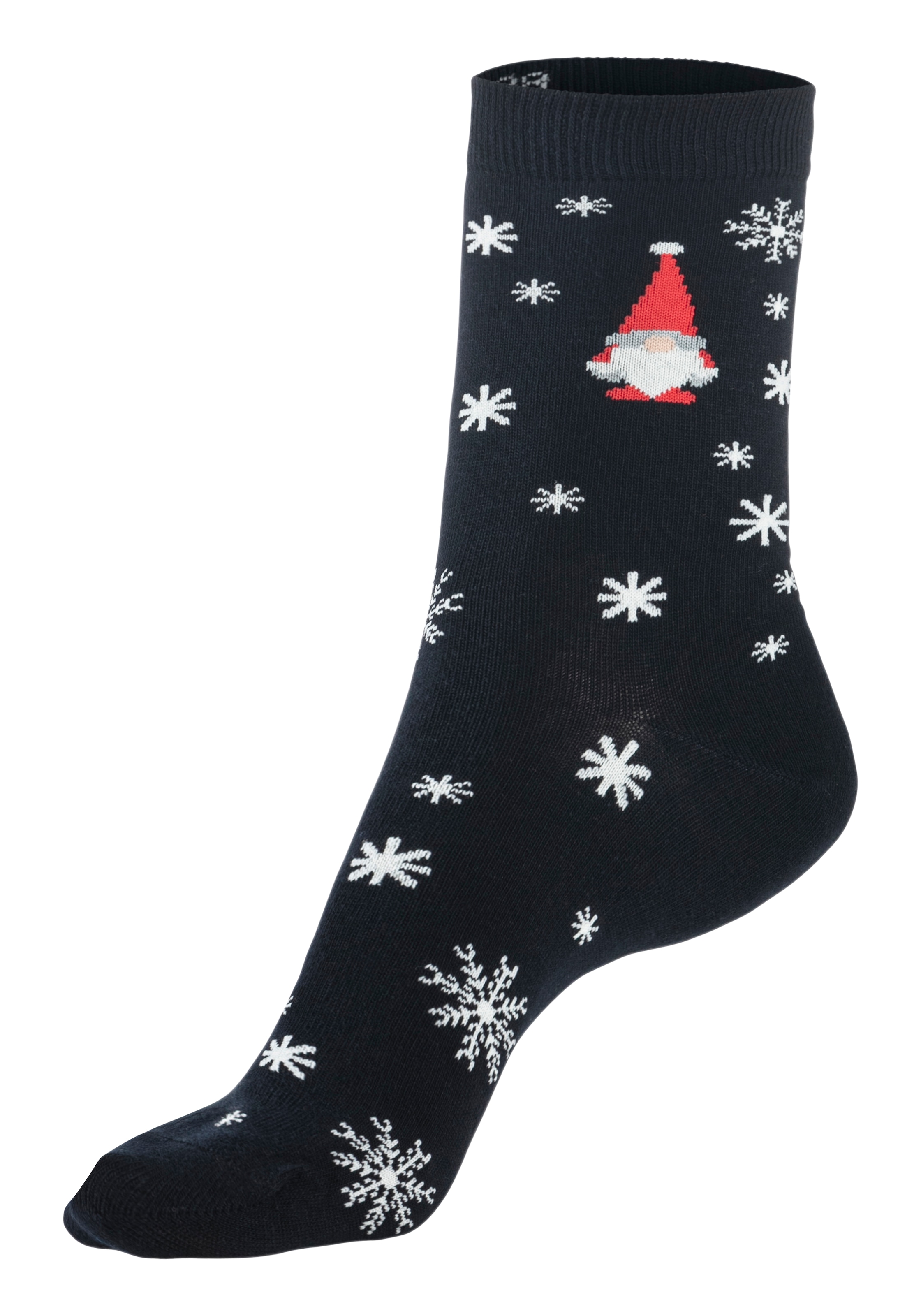 H.I.S Chaussettes basiques Paquet, 3 cuis tlg. Noël, avec motifs de Noël