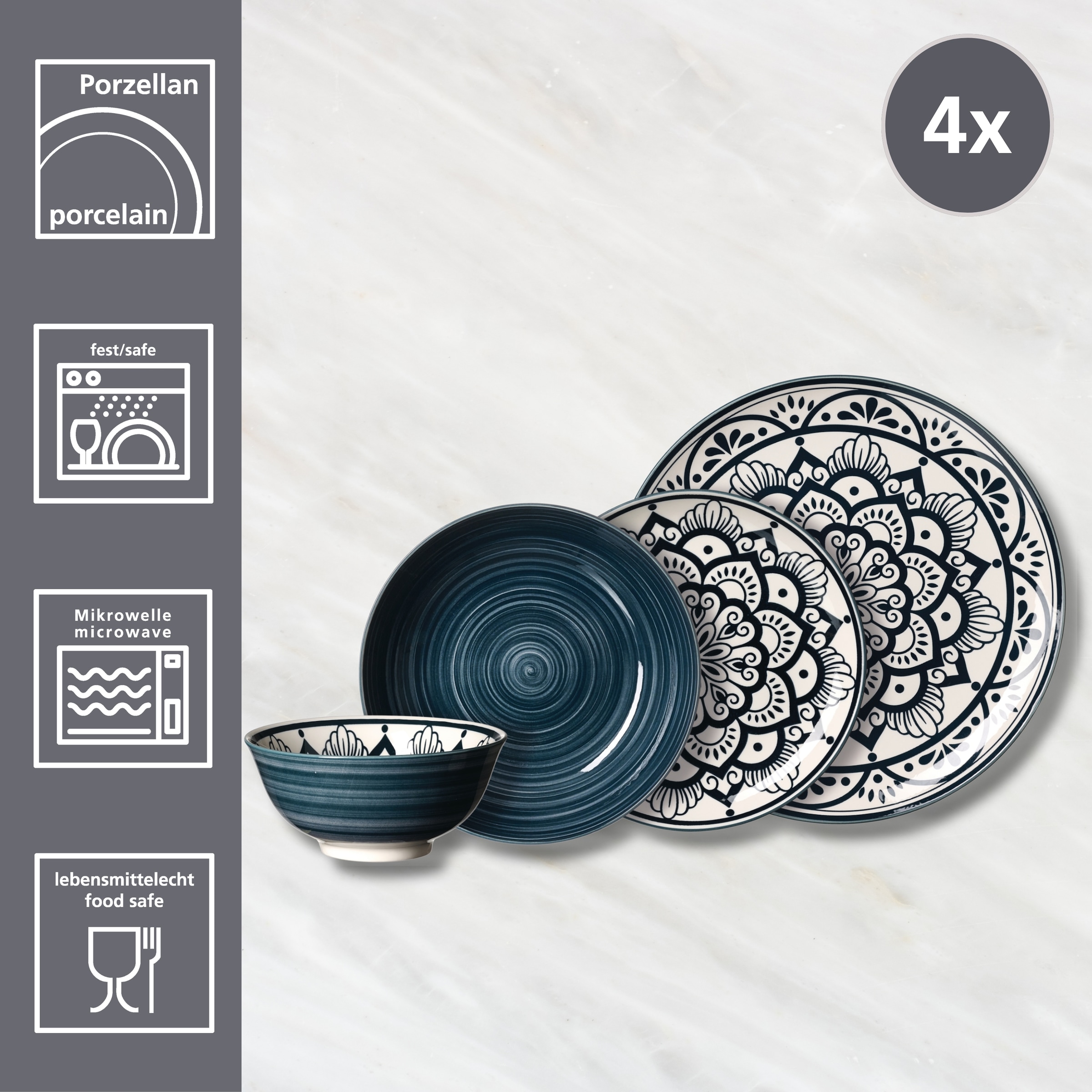 Ritzenhoff & Breker Tafelservice »Doha« aus Porzellan für 4 Personen