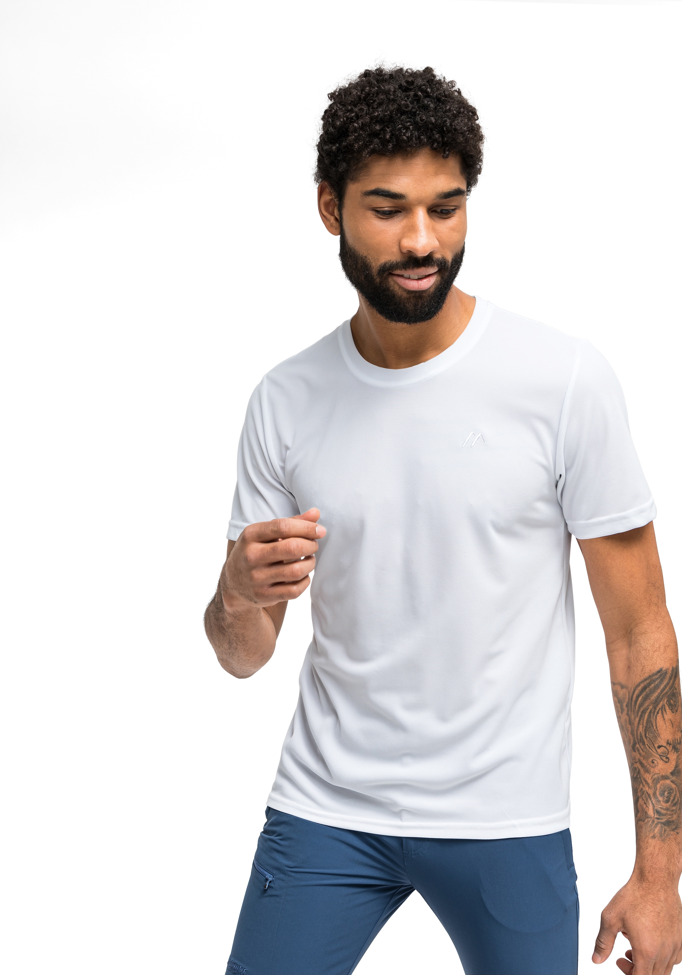 Maier Sports T-shirt »Walter« T-shirt homme à manches courtes, léger pour l'été, col rond, coupe régulière