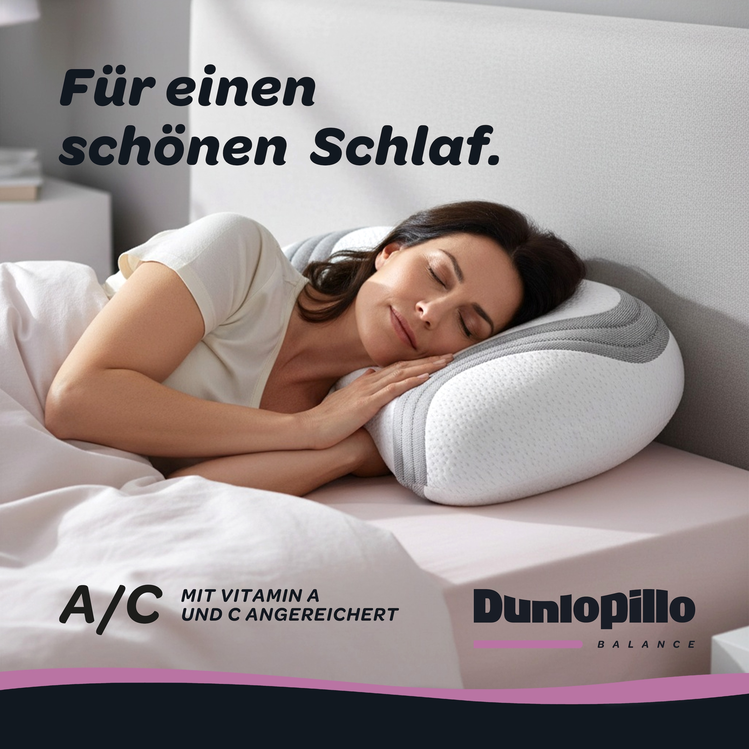 Dunlopillo Nackenstützkissen »Anti-Aging, NEUHEIT, Nackenstützkissen mit zwei Kernkomponenten« Füllung: Viskoschaum 1 Stk. tlg. in Grösse 38 x 53 x 9 cm, für variable Höhenanpassung 7 oder 9 cm