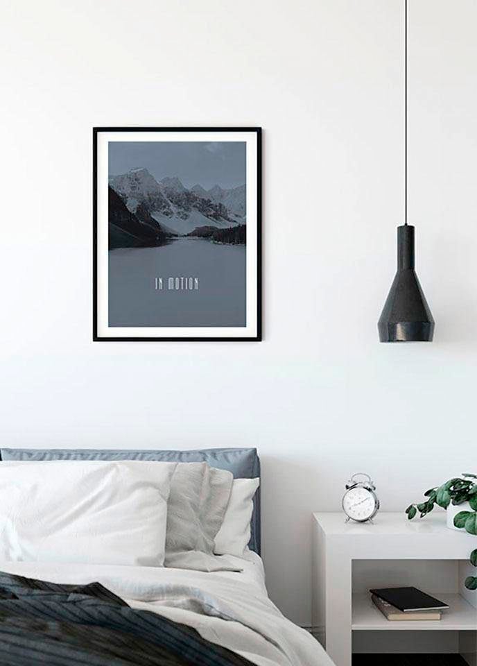 Komar Poster »Word Lake In Motion Steel«, Natur, (1 St.), Kinderzimmer, Schlafzimmer, Wohnzimmer