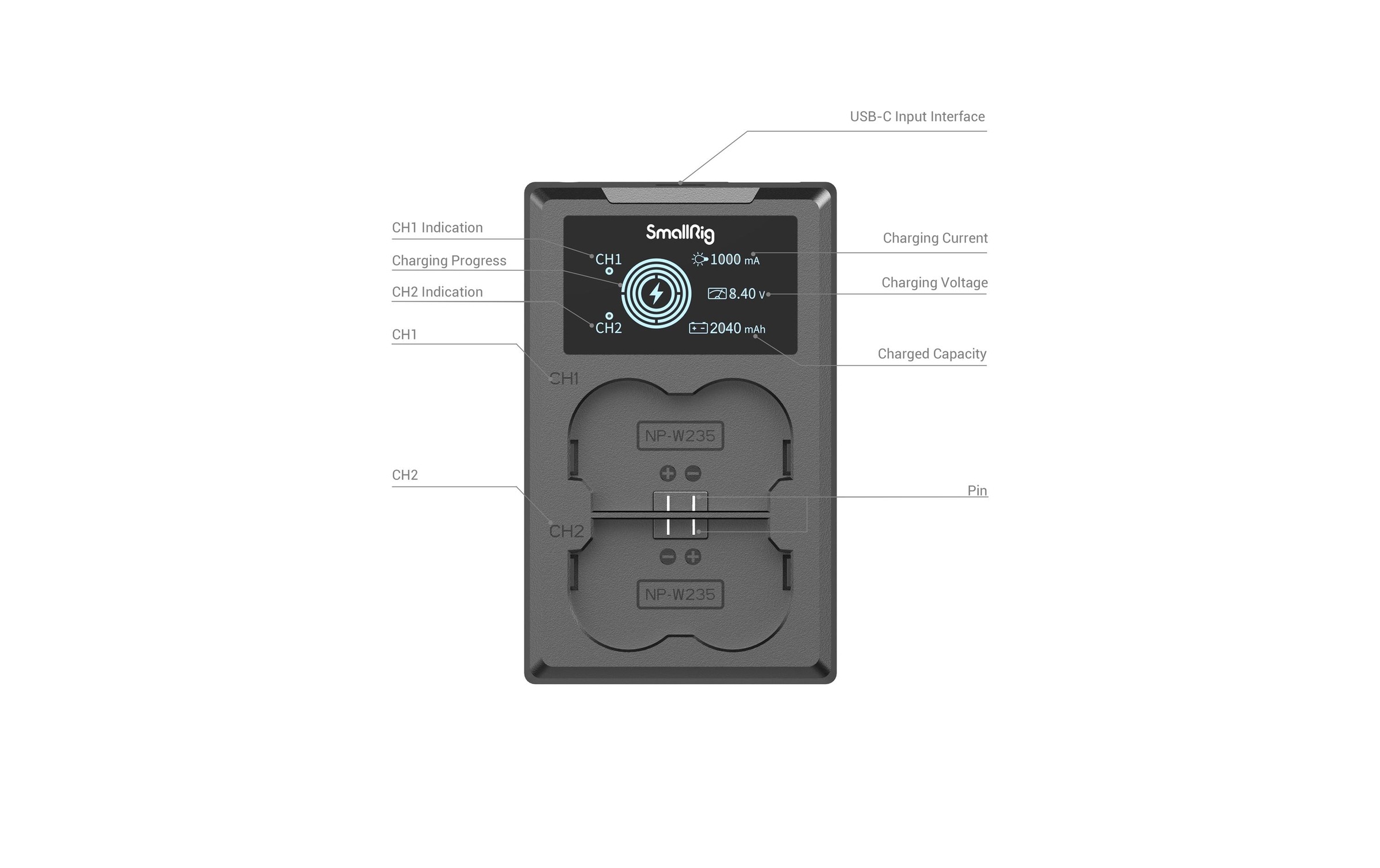 Kamera-Akku »Smallrig NP-W235 Akku und Charger Kit«