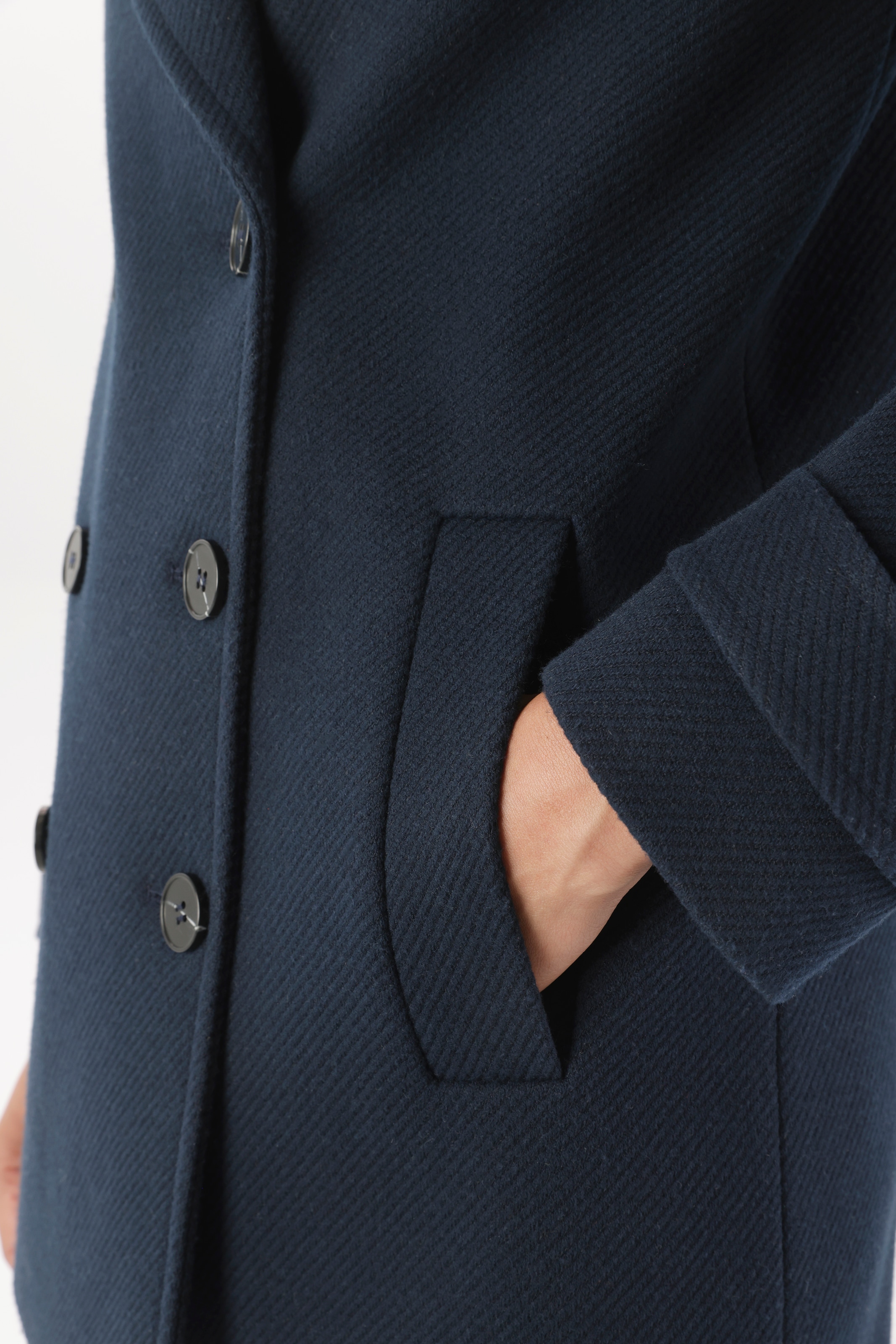 Aniston SELECTED Cabanjacke ohne Kapuze mit breitem Reverskragen