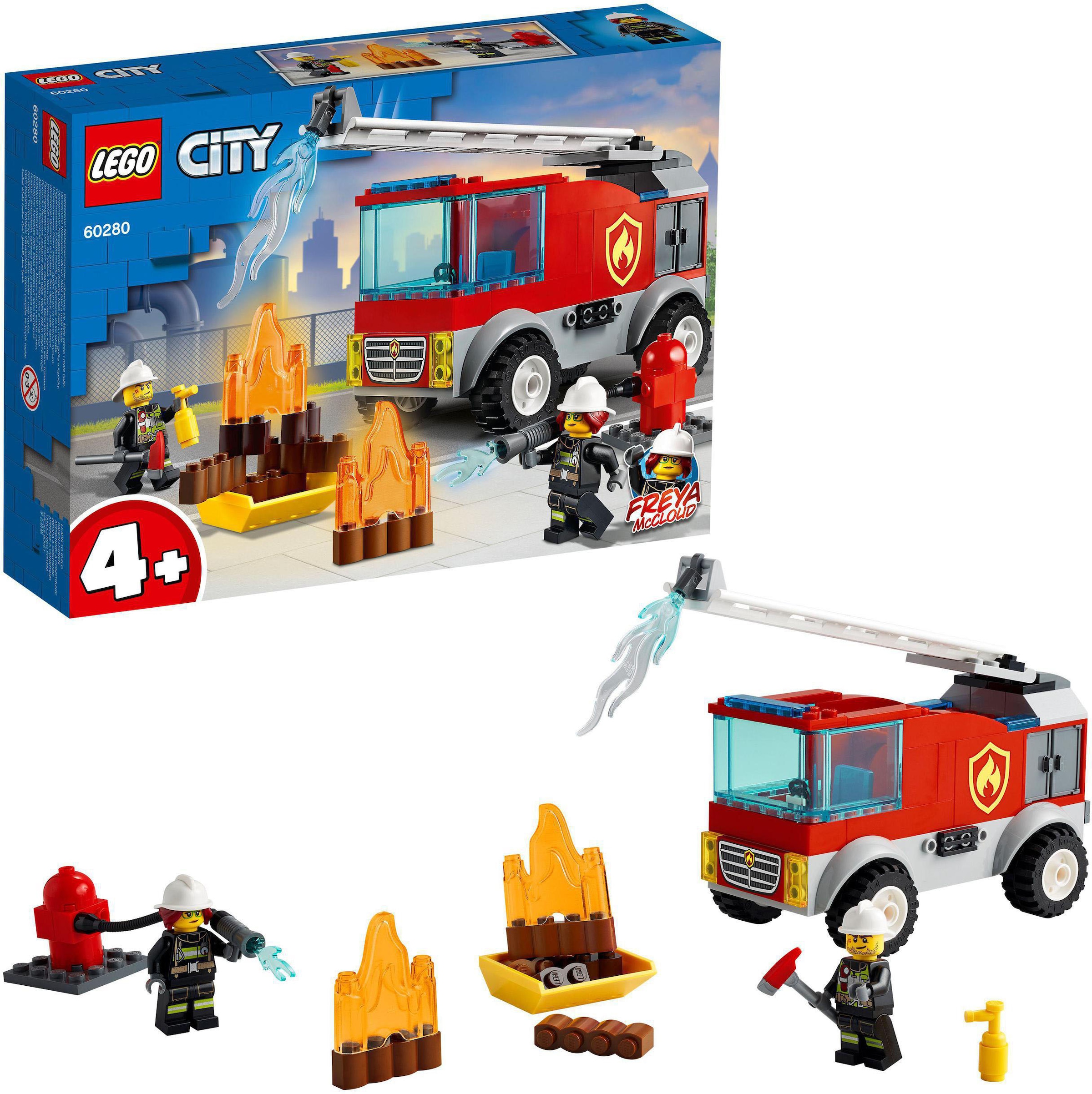 Image of LEGO® Konstruktionsspielsteine »Feuerwehrauto (60280), LEGO® City Fire«, (88 St.), Made in Europe bei Ackermann Versand Schweiz