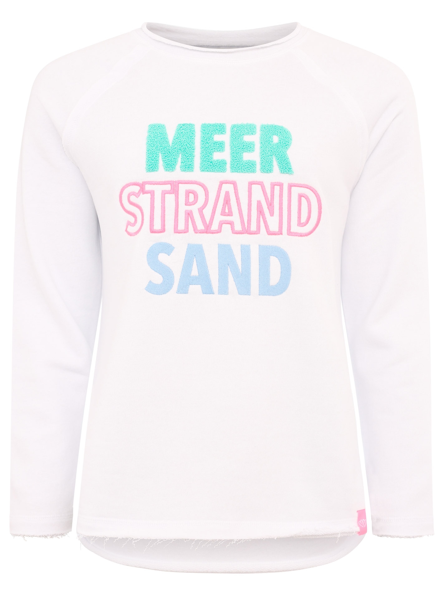 Zwillingsherz Sweater »"Meer Strand Sand"«, mit Used-Look Kanten