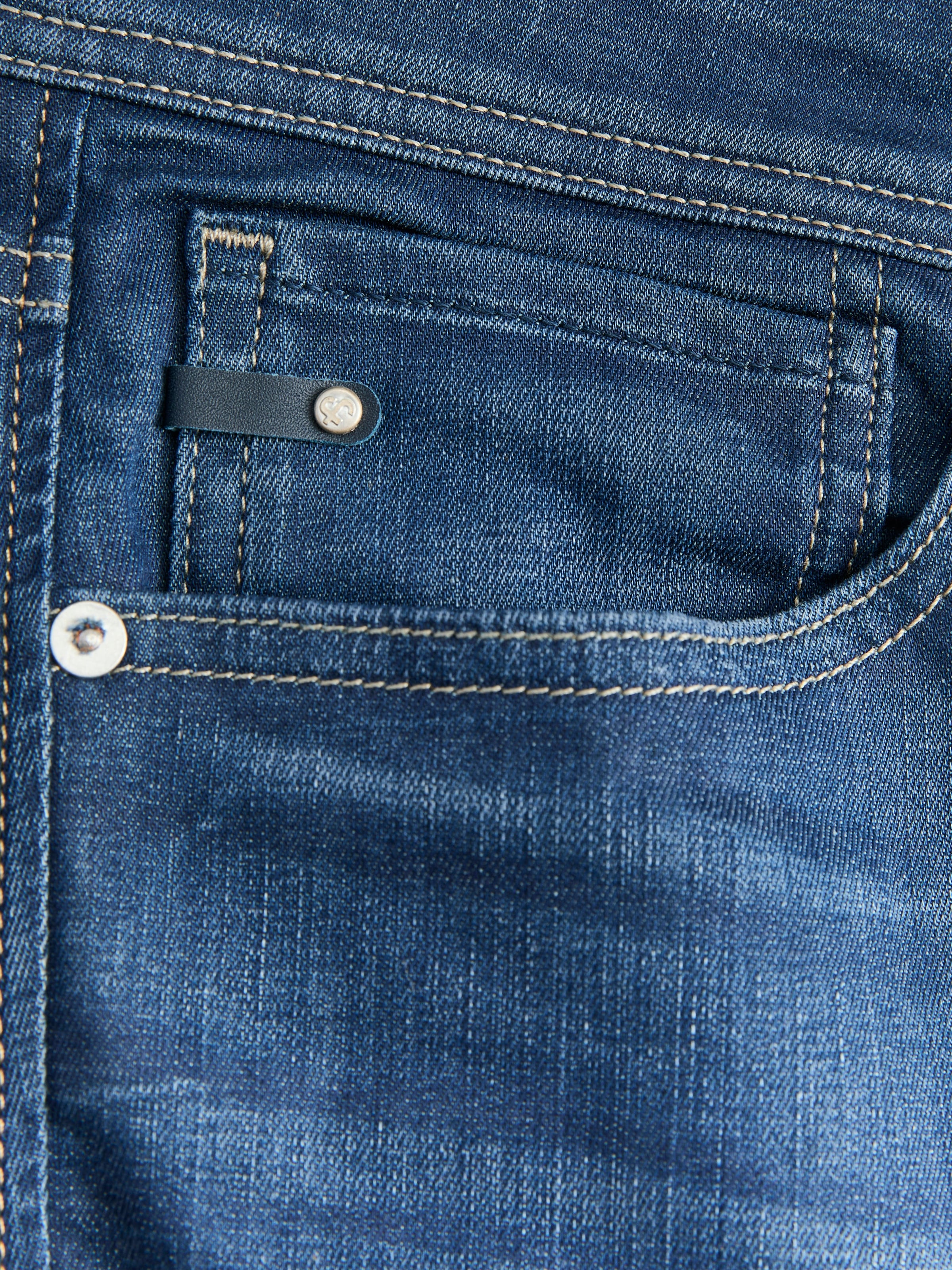 Jack & Jones Jeans coupe régulière »JJICLARK mit Used-Look und Stretch für den Alltag« avec effets d'usure