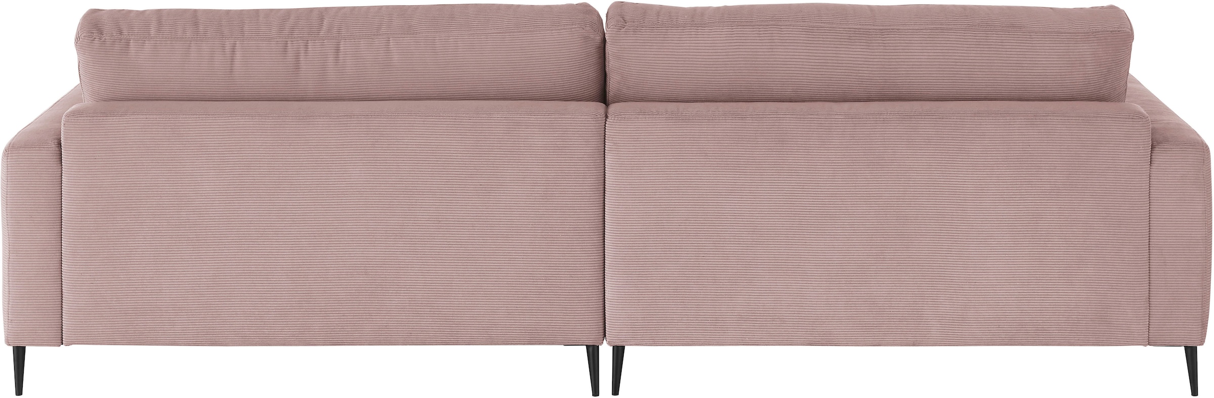 Home affaire Canapé d'angle »Downtown, B/T/H: 272/190/84 cm L-Form« confort d’assise doux aussi en velours côtelé et bouclé, incl. coussin décoratif