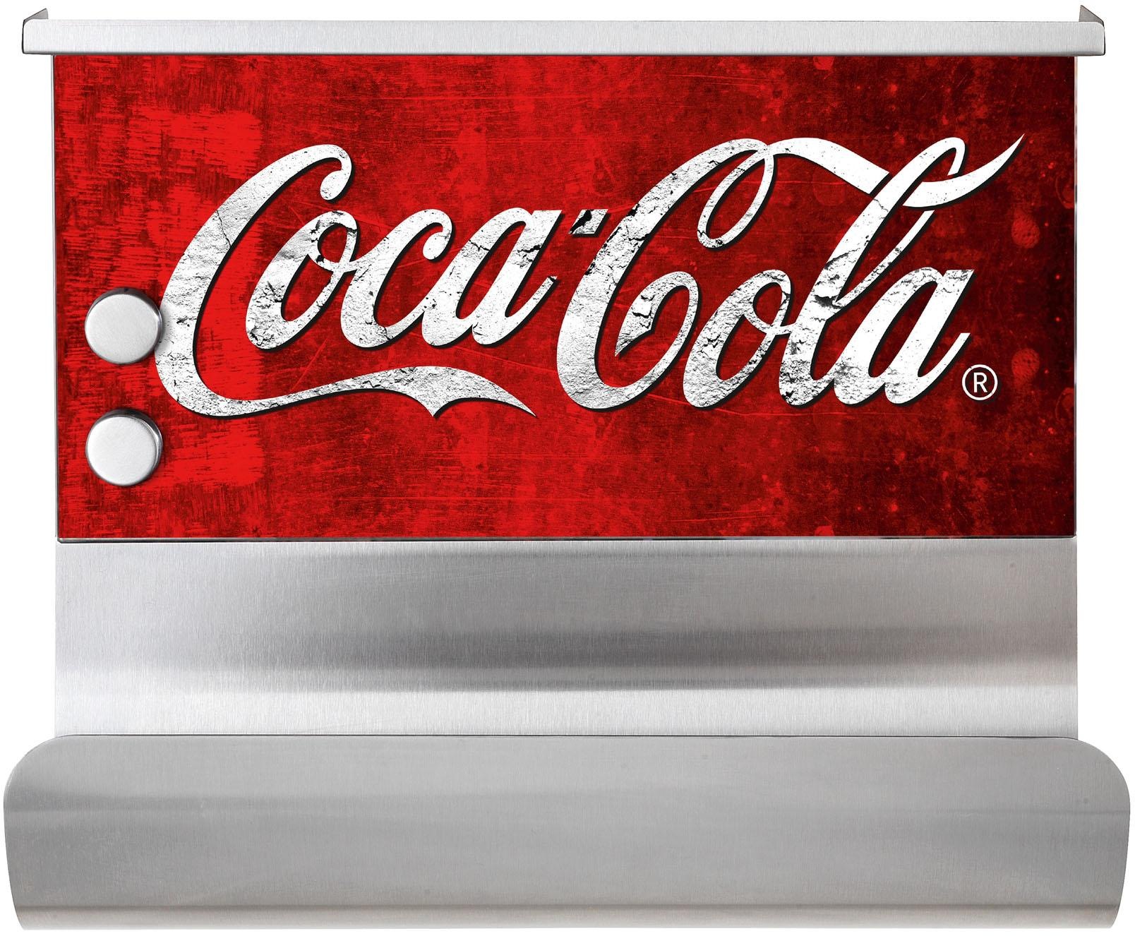 Wandrollenhalter "Coca-Cola Classic", Edelstahl Glas