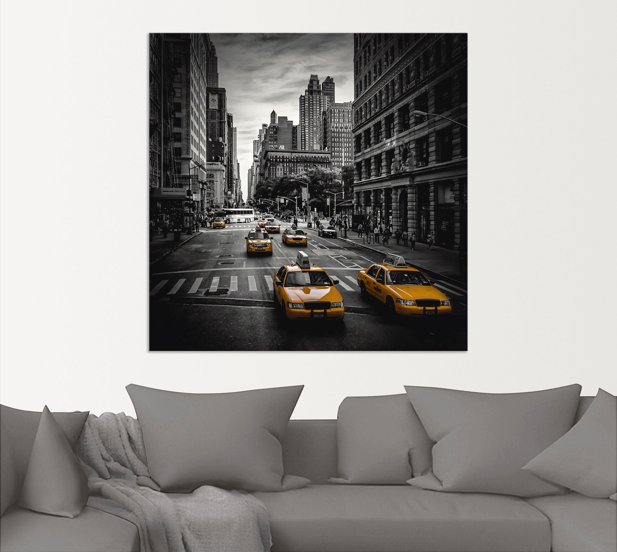 Artland Wandbild »New York City Verkehr 5th Avenue«, Amerika, (1 St.), als Alubild, Outdoorbild, Leinwandbild, Poster, Wandaufkleber