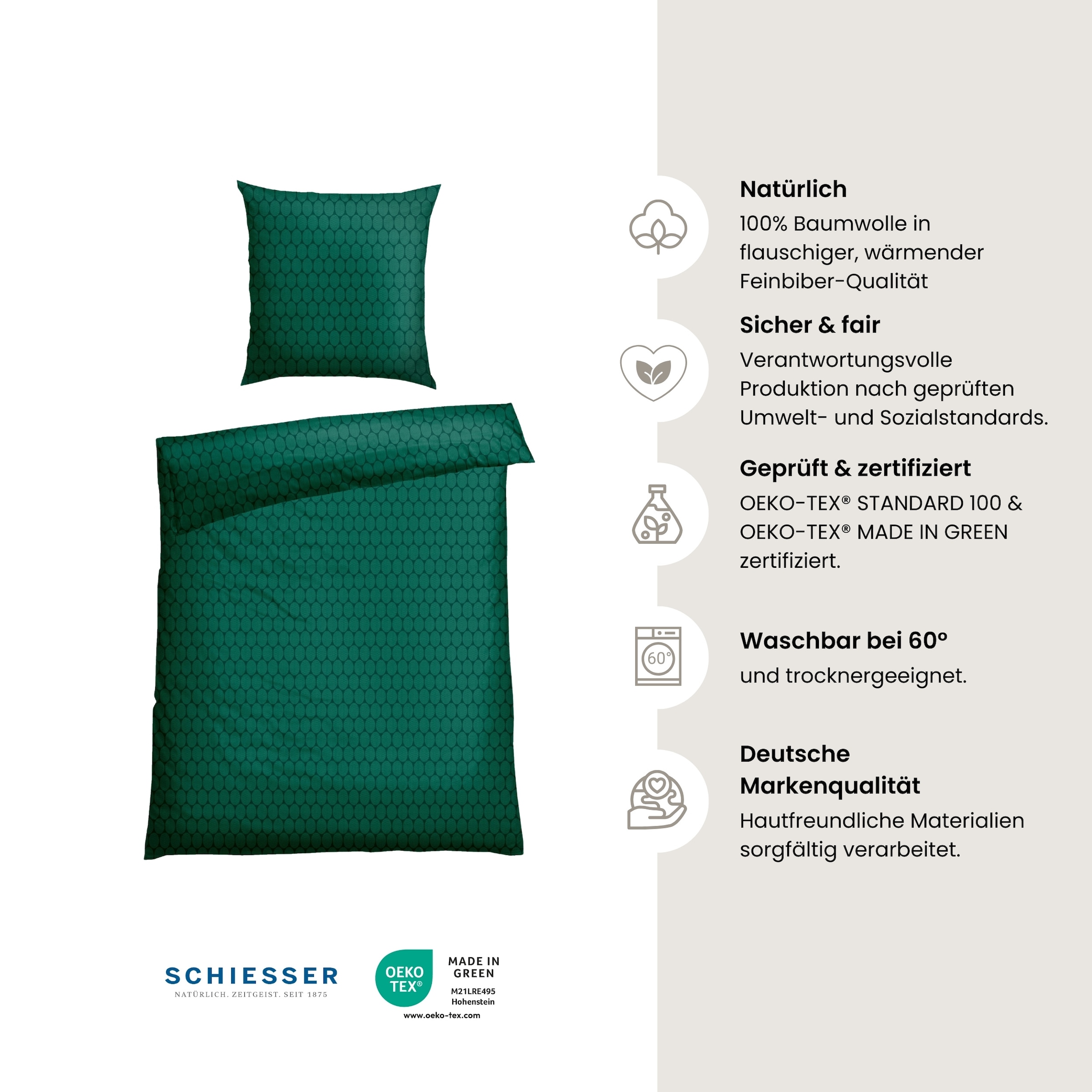 Schiesser Bettwäsche »Drops« 2 Stk. Made in Green