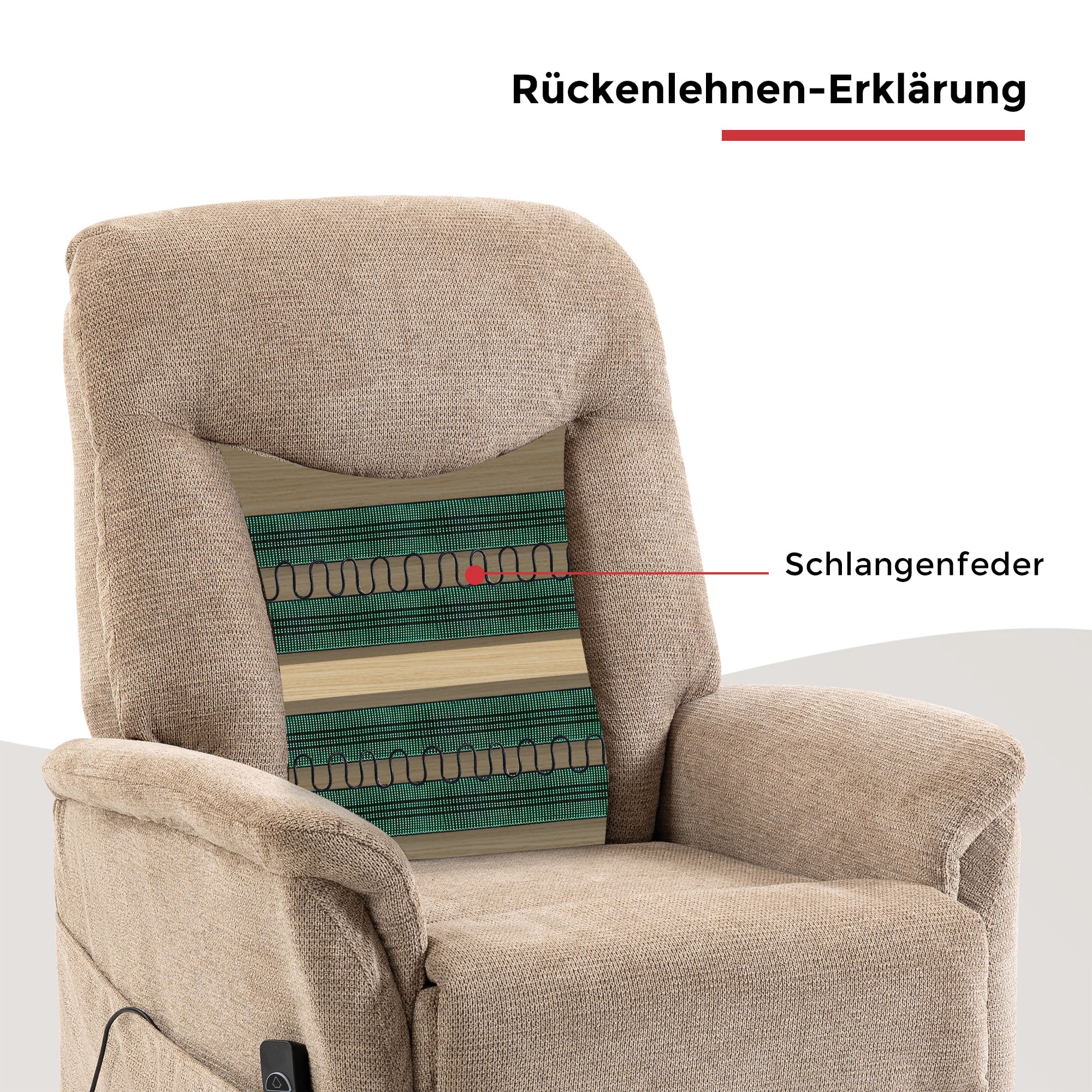 Duo Collection Fauteuil TV »Gandia XXL« charge maximale 150 kg, suspension à ressorts en acier