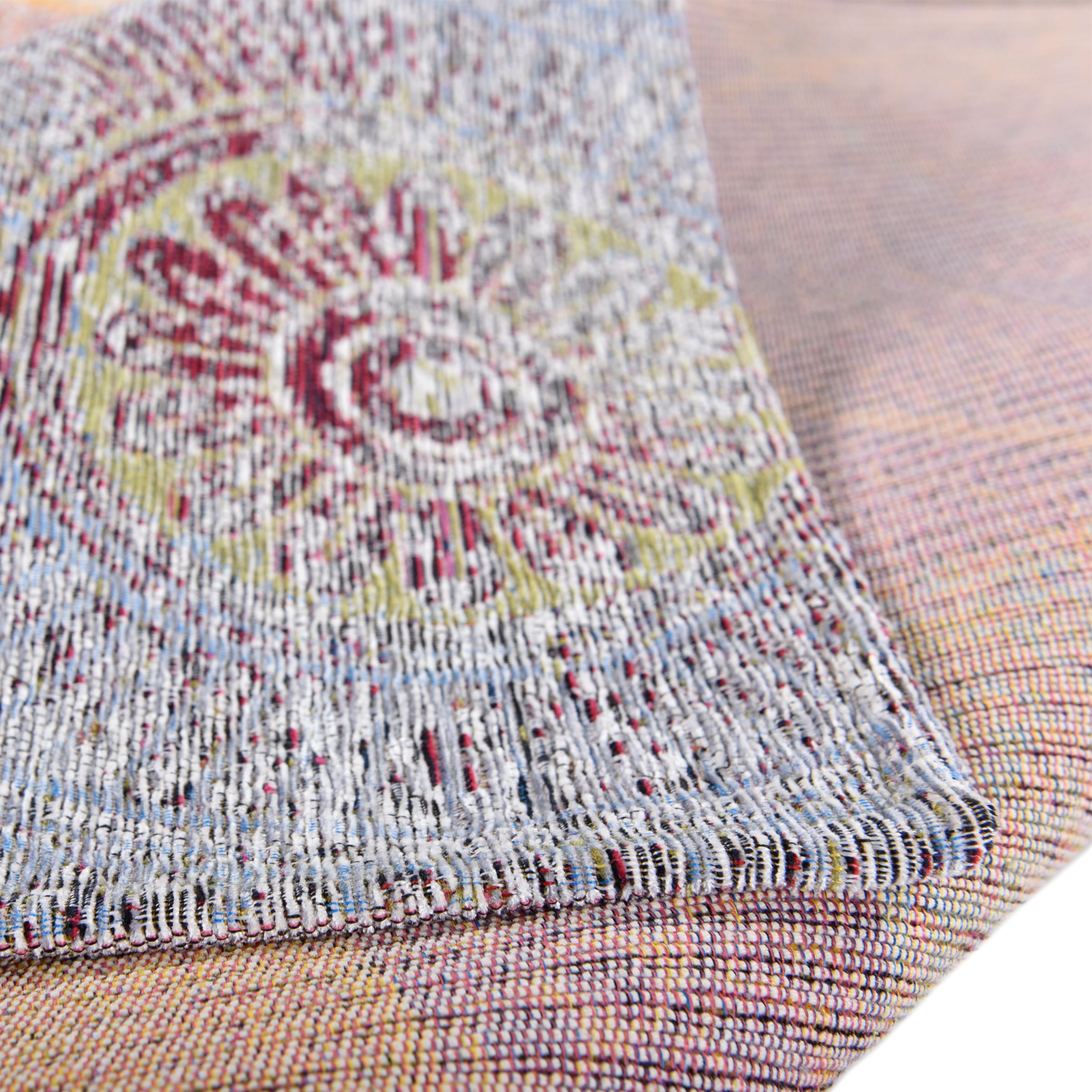 Gino Falcone Tapis »Cosima-112« Rectangulaire 3 mm Höhe tissu plat, avec fil chenille, design patchwork moderne, ornements