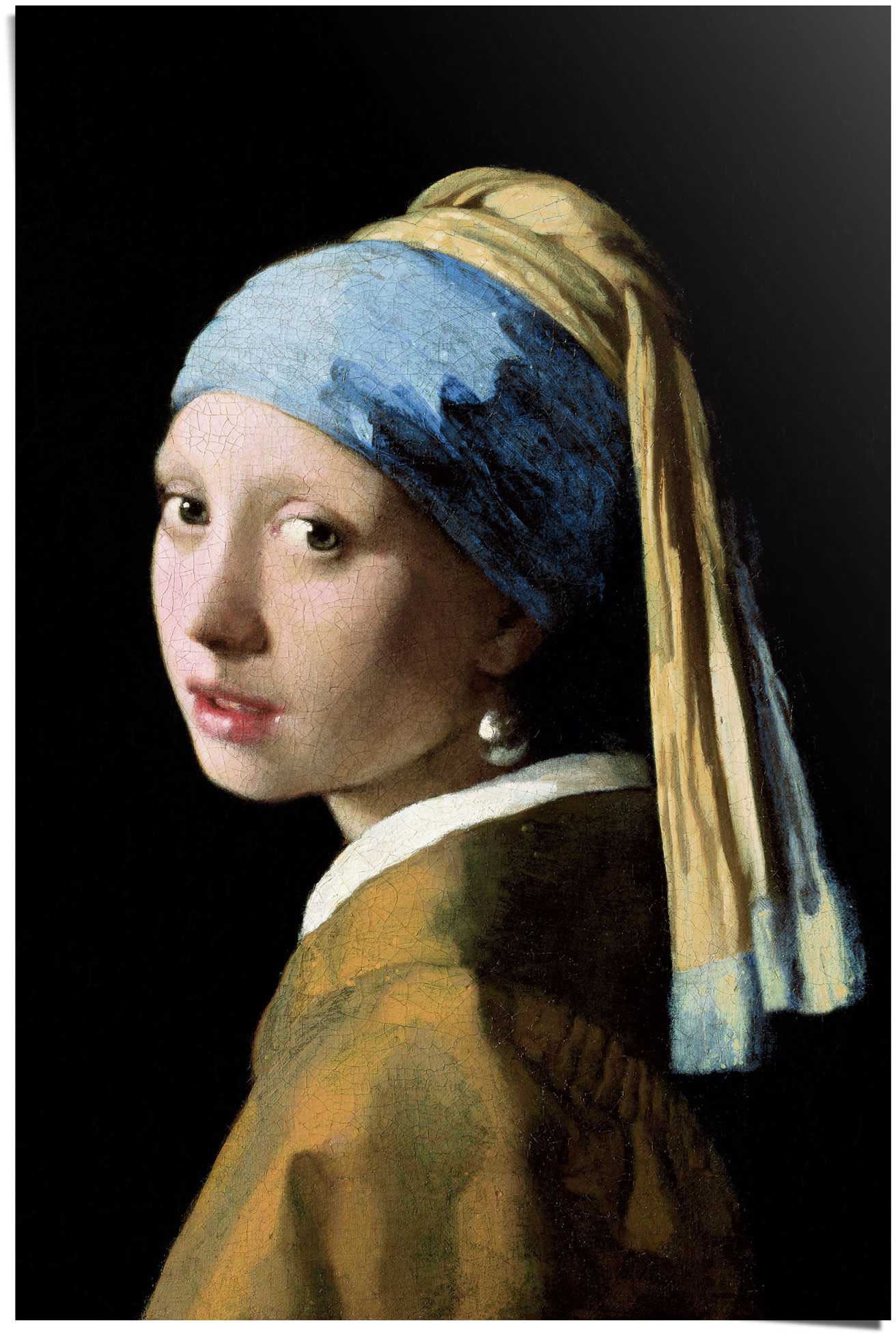 Image of Reinders! Poster »Poster Das Mädchen mit dem Perlenohrgehänge Jan Vermeer - Alte Meister - Kunst - Mauritshuis«, Menschen, (1 St.) bei Ackermann Versand Schweiz