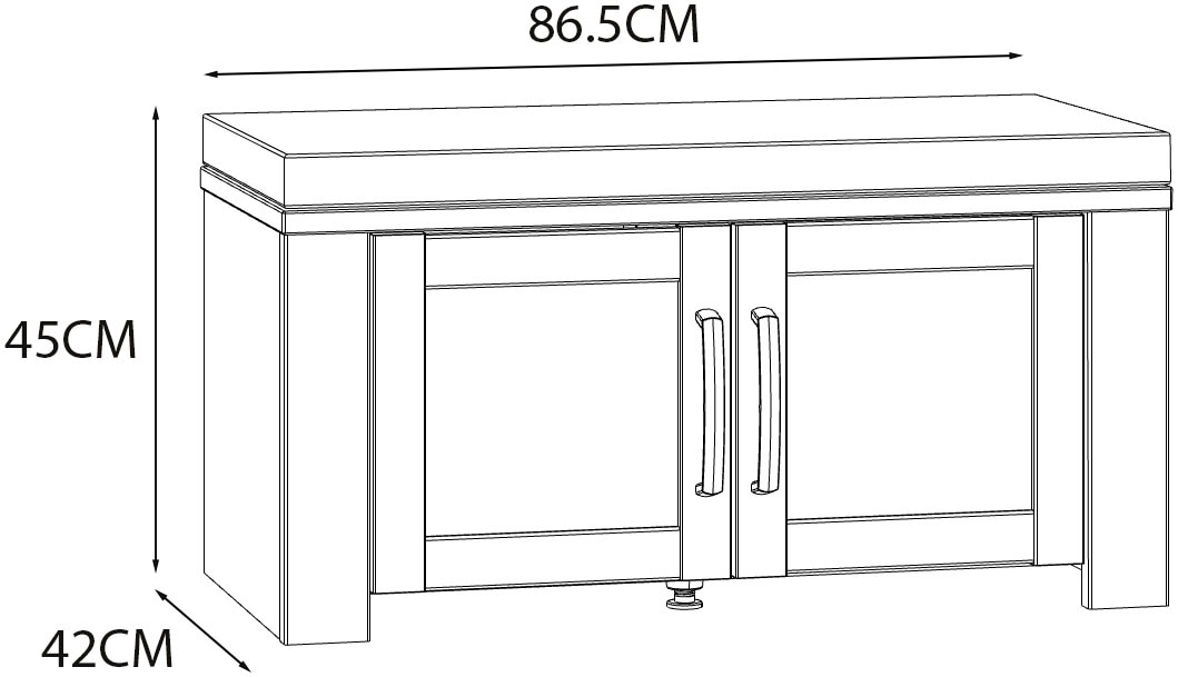 FORTE Polsterbank »Bohol, Garderobenbank mit Sitzpolster, Stauraum« B/H/T 86,5/45/42cm