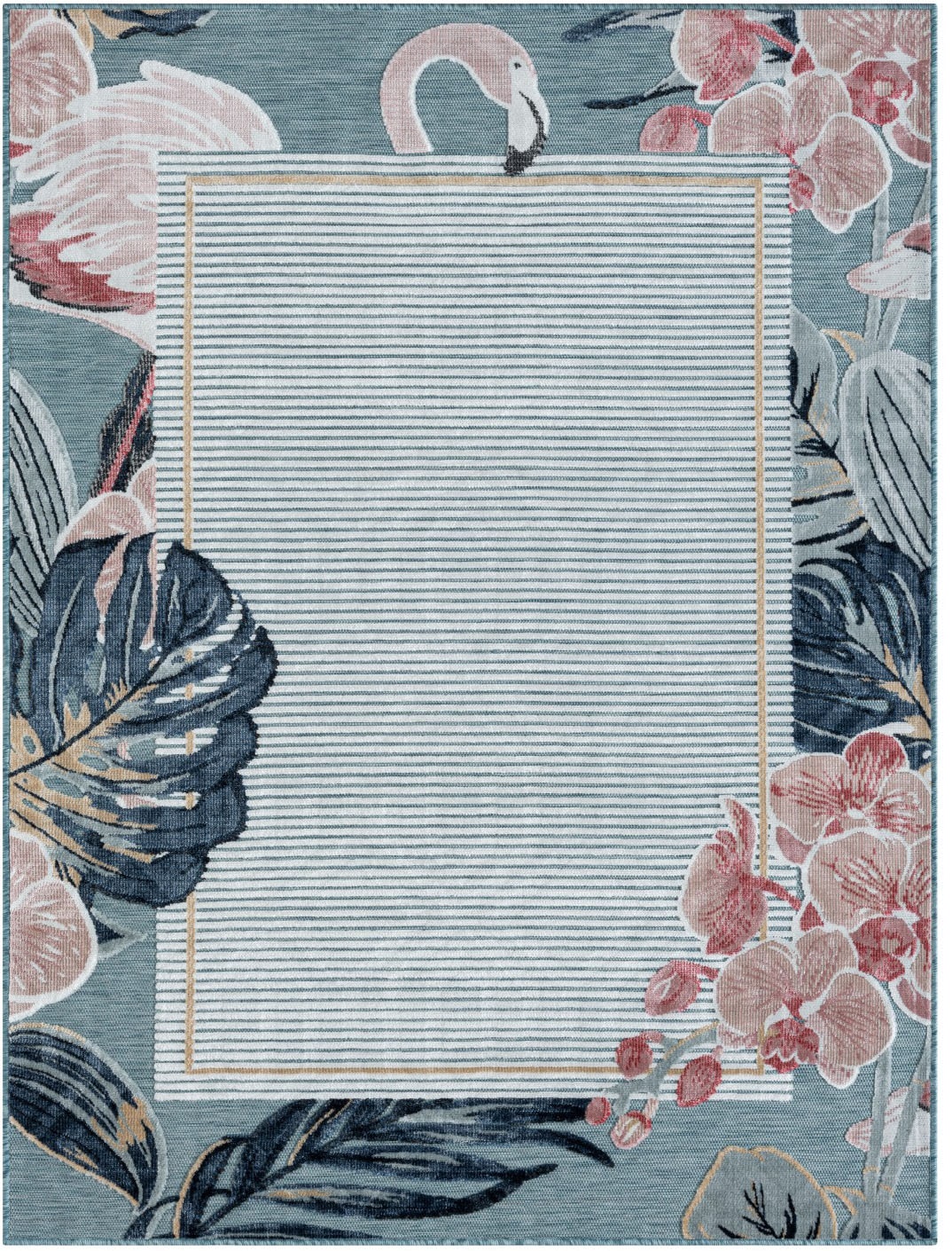 Myflair Möbel & Accessoires Tapis »Cloud, LAGERRÄUMUNG!« Rectangulaire 8 mm Höhe Flamingo Motiv, mit Bordüre, Outdoor geeignet, Balkon, Terrasse