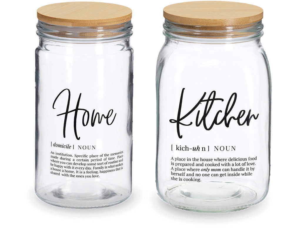 Image of Zeller Present Vorratsglas "HOME & KITCHEN" luftdicht verschliessbar