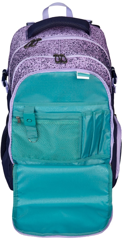 neoxx Schulrucksack »Active, Glitterally perfect«, reflektierende Details, aus recycelten PET-Flaschen