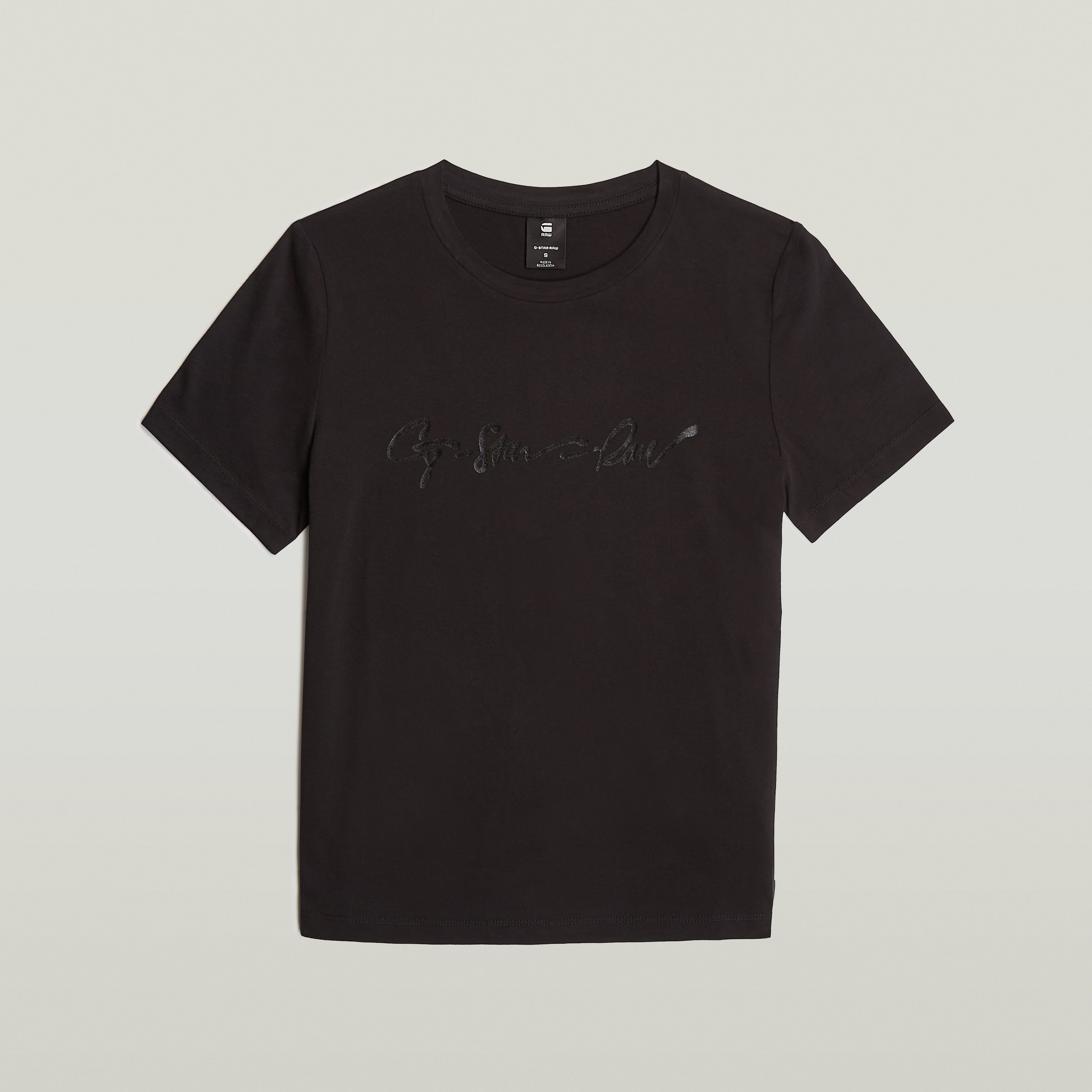 G-STAR T-Shirt »G-Script Shiny R« mit Ton-in-Ton Schriftzug