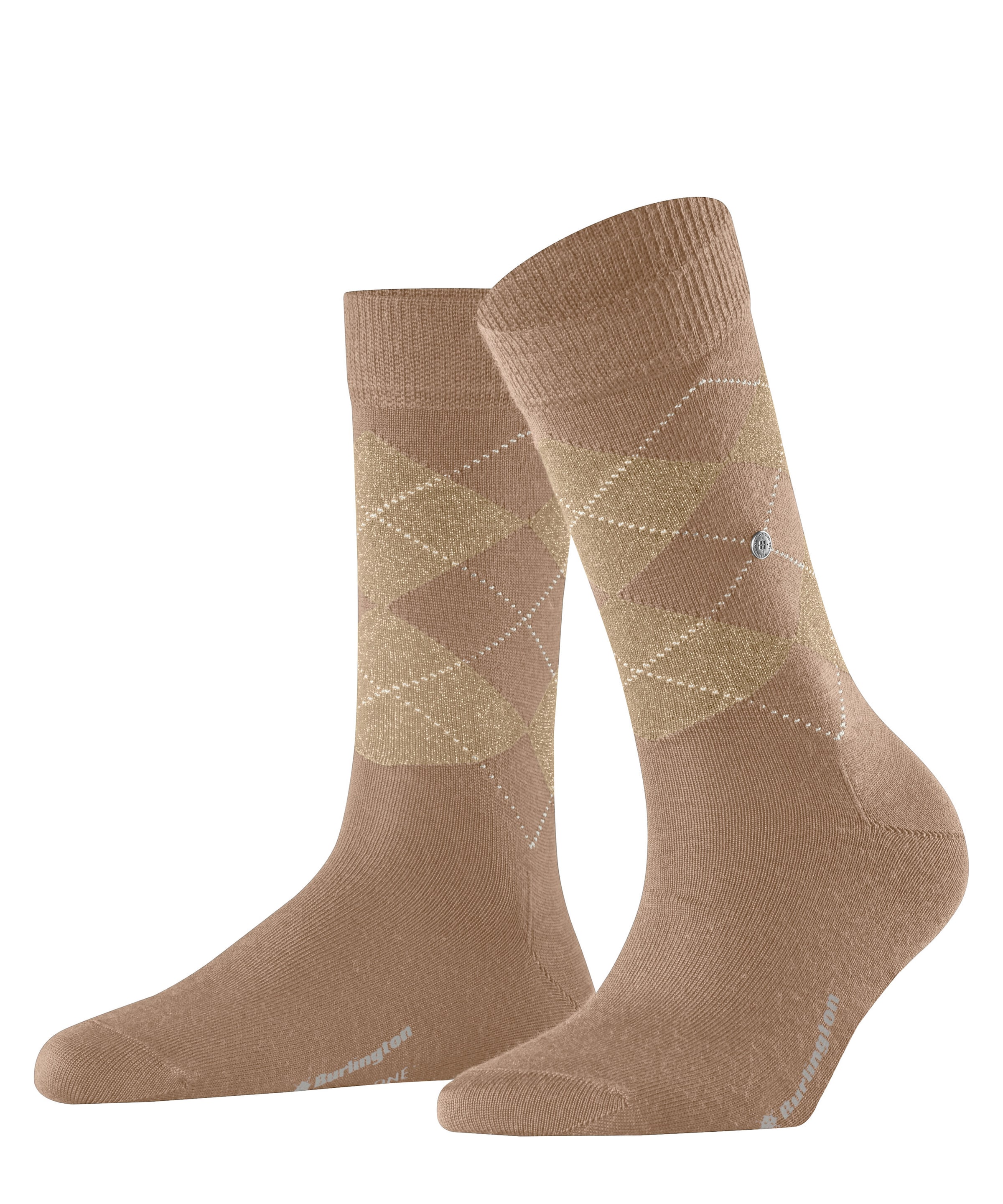 Burlington Chaussettes »Marylebone Glitter« Taille unique 36-41, motif argyle, fils lurex, chaud