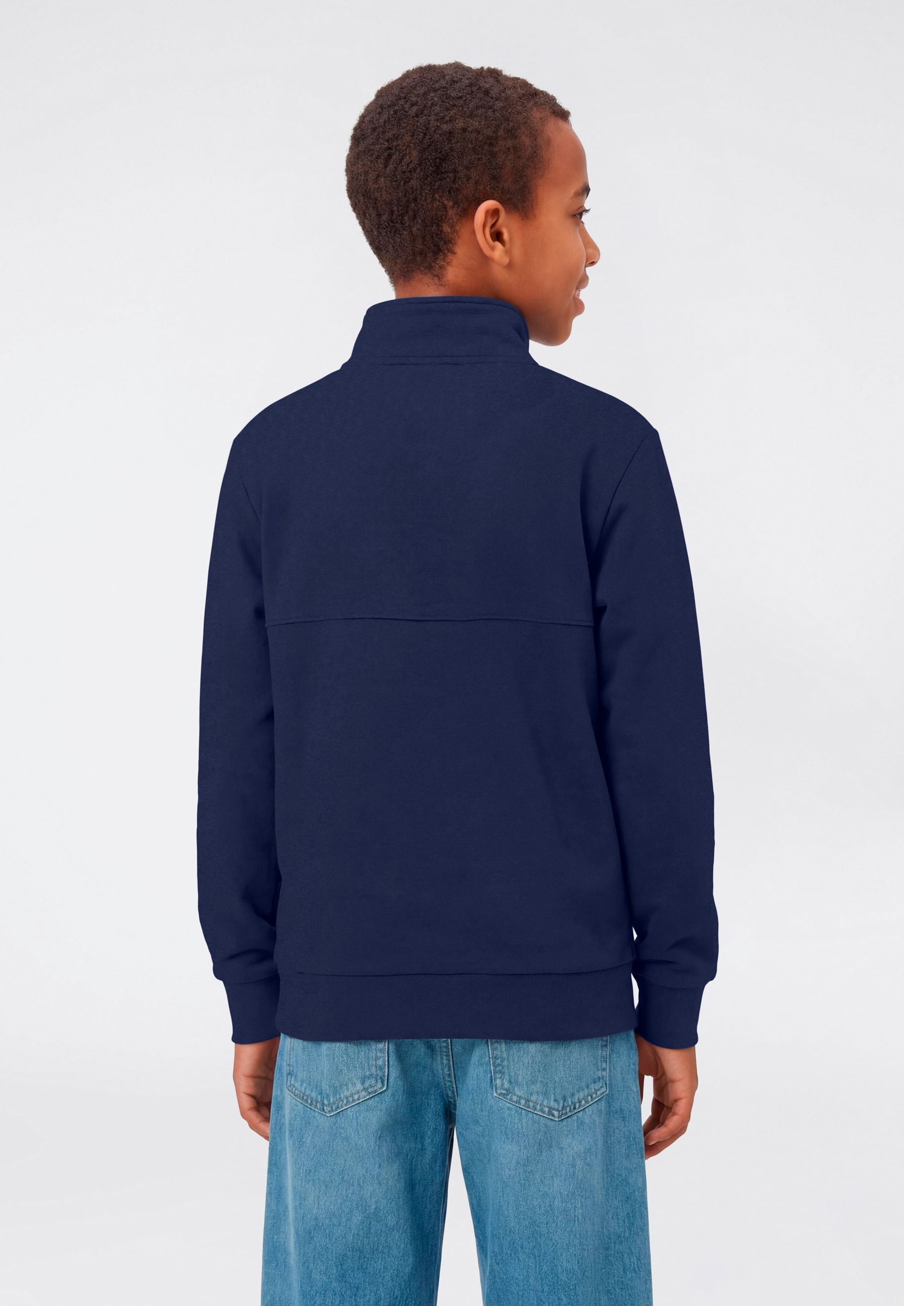 Champion Sweatshirt »ICONS Terry Half zip sweatshirt with small C logo«, für Kinder, sportlicher Stil, mit Reissverschluss
