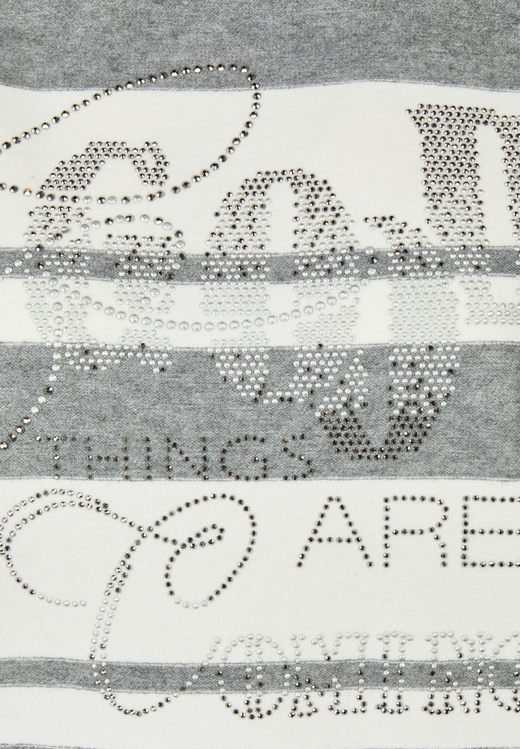 Rabe Strickpullover im Streifen-Look und mit Glitzersteinen