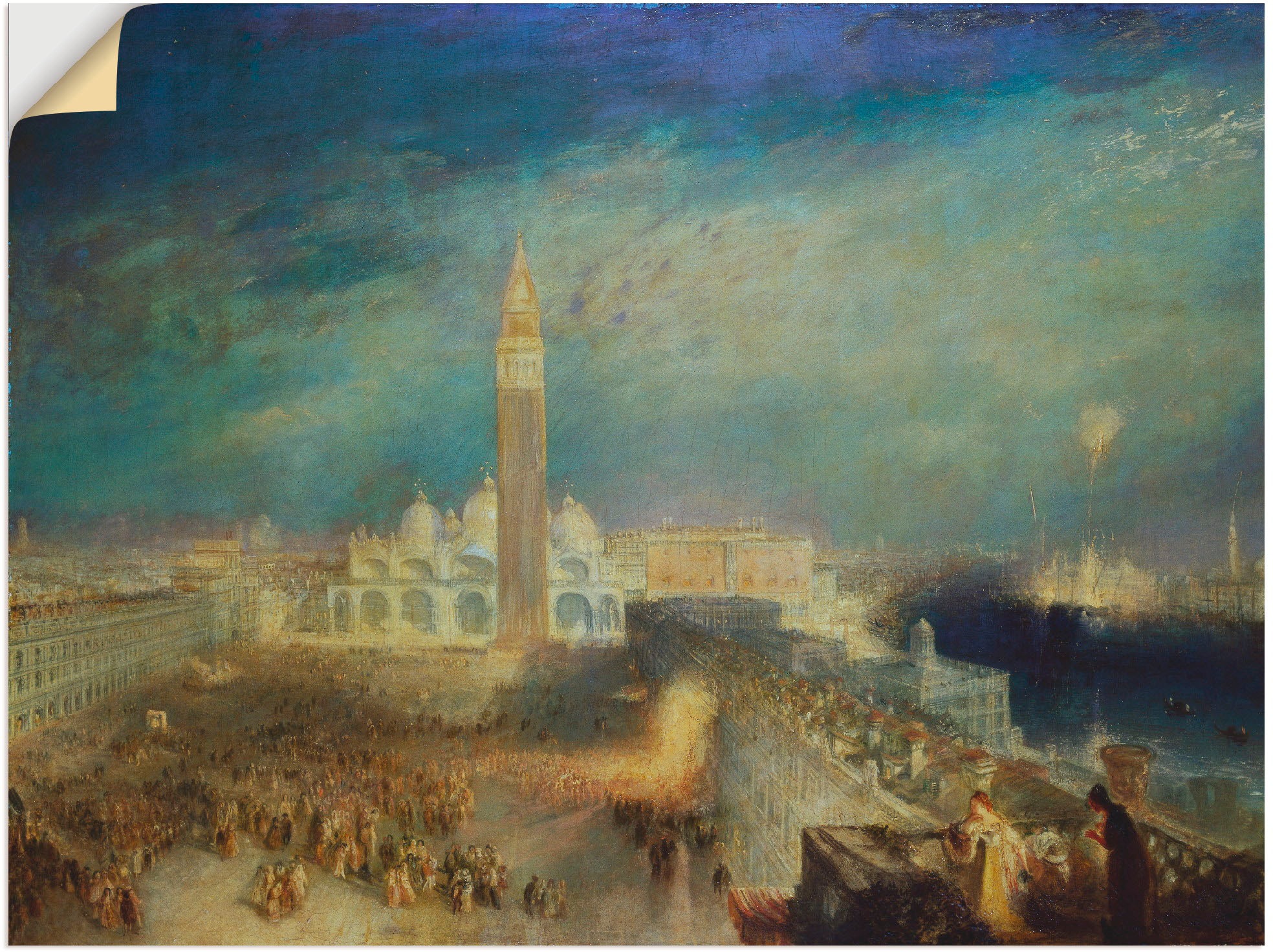 Image of Artland Wandbild »Julia und ihre Zofe auf dem Balkon«, Italien, (1 St.), in vielen Grössen & Produktarten -Leinwandbild, Poster, Wandaufkleber / Wandtattoo auch für Badezimmer geeignet bei Ackermann Versand Schweiz