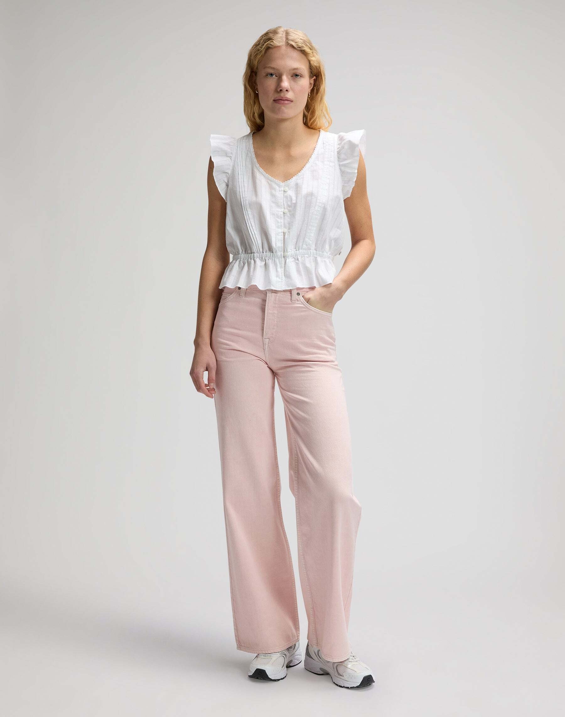 Lee® Blouse à manches courtes »Lee Kurzarmbluse Ruffle Sleeve«