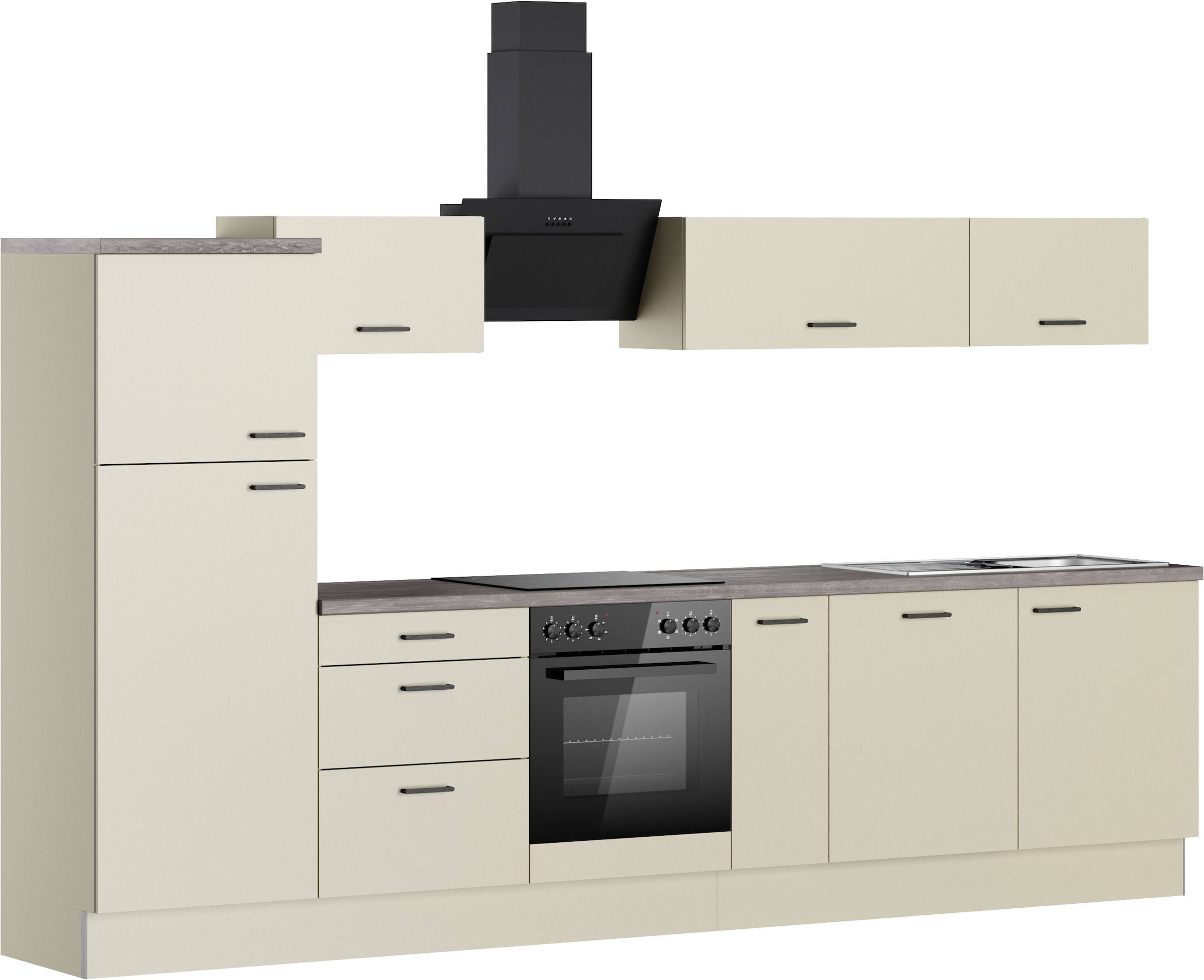 KOCHSTATION Küchenzeile »KS-Sion« Breite 330 cm, schnelle Montage mit OPTIsnap, wahlweise mit E-Geräten