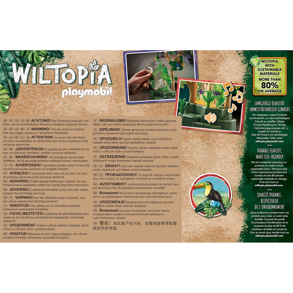 Playmobil® Konstruktions-Spielset »Wiltopia - Nachtlicht Regenwald (71009), Wiltopia«, (69 St.)