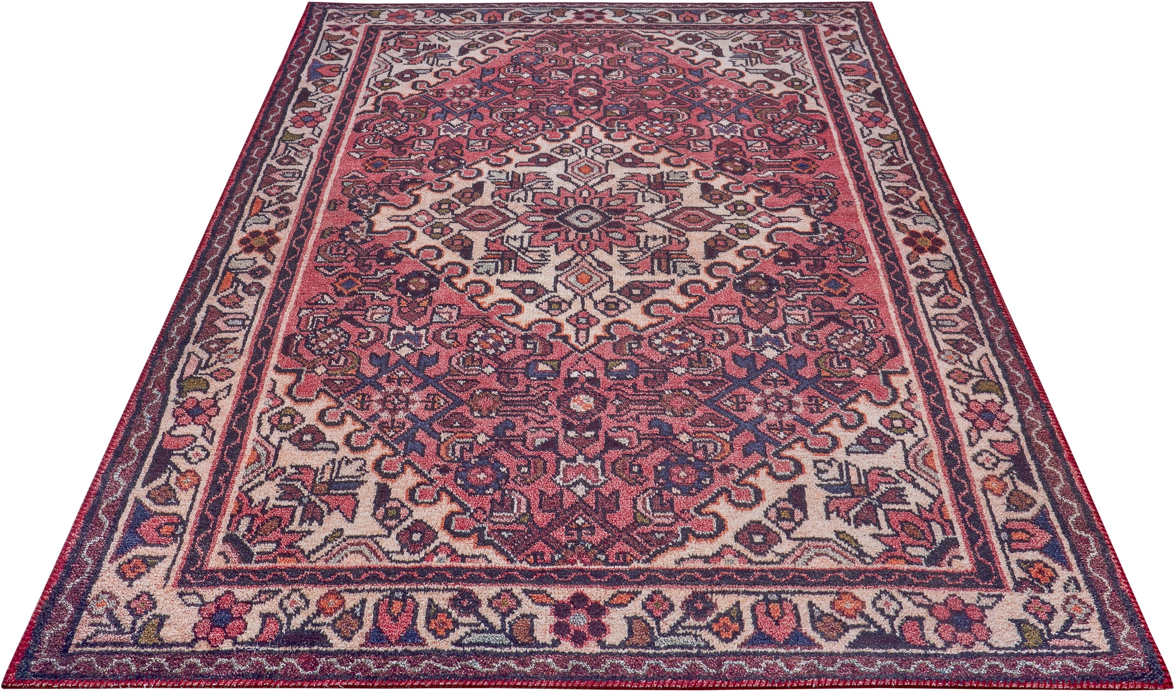 Image of NOURISTAN Teppich »Muran Heriz«, rechteckig, 5 mm Höhe, Klassischer Teppich, Orient Optik, Vintage Design, Gekettelt, Wohnzimmer, Schlafzimmer, Robust, Pflegeleicht bei Ackermann Versand Schweiz