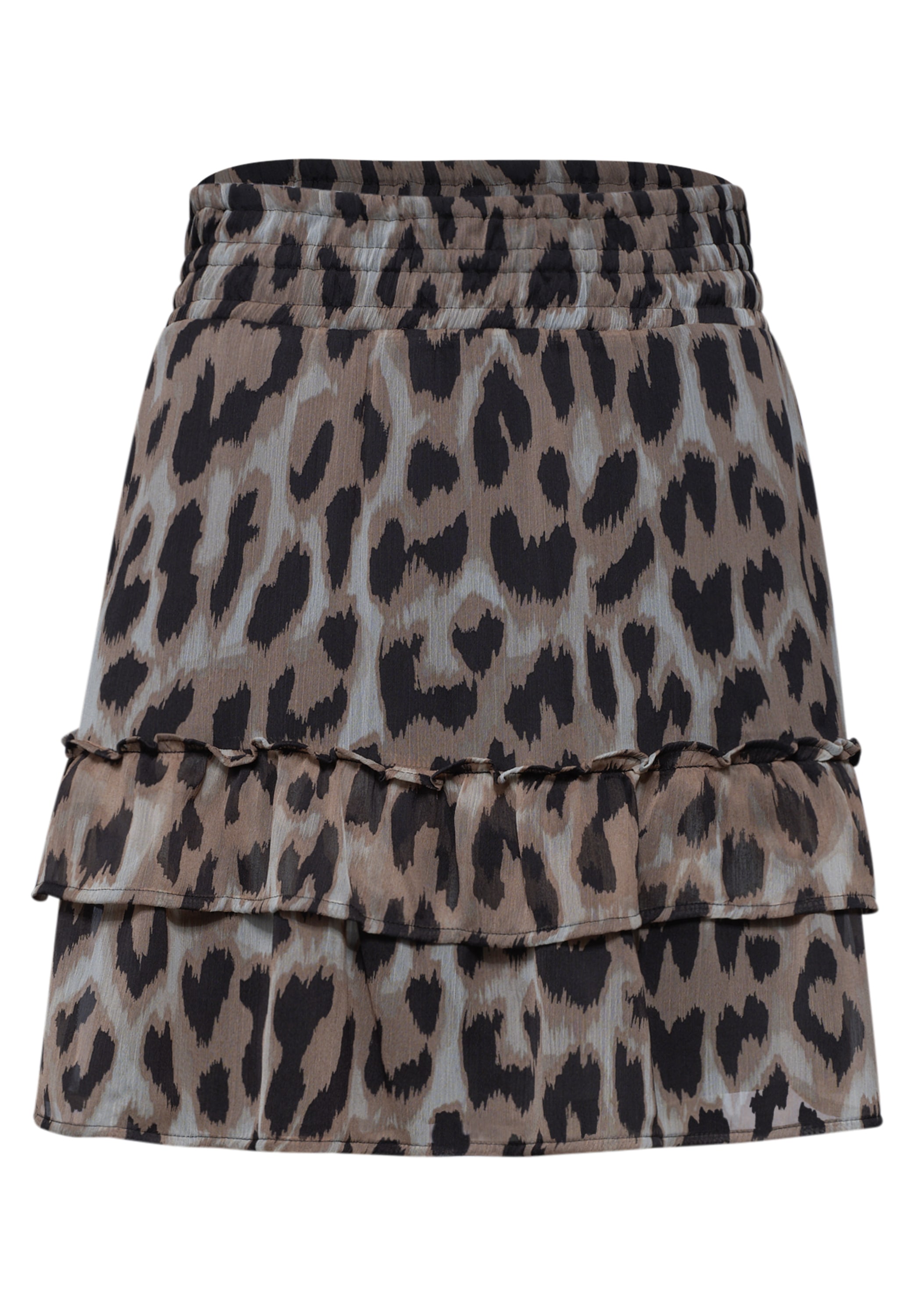STREET ONE Minijupe jupe d'été en chiffon avec imprimé animal