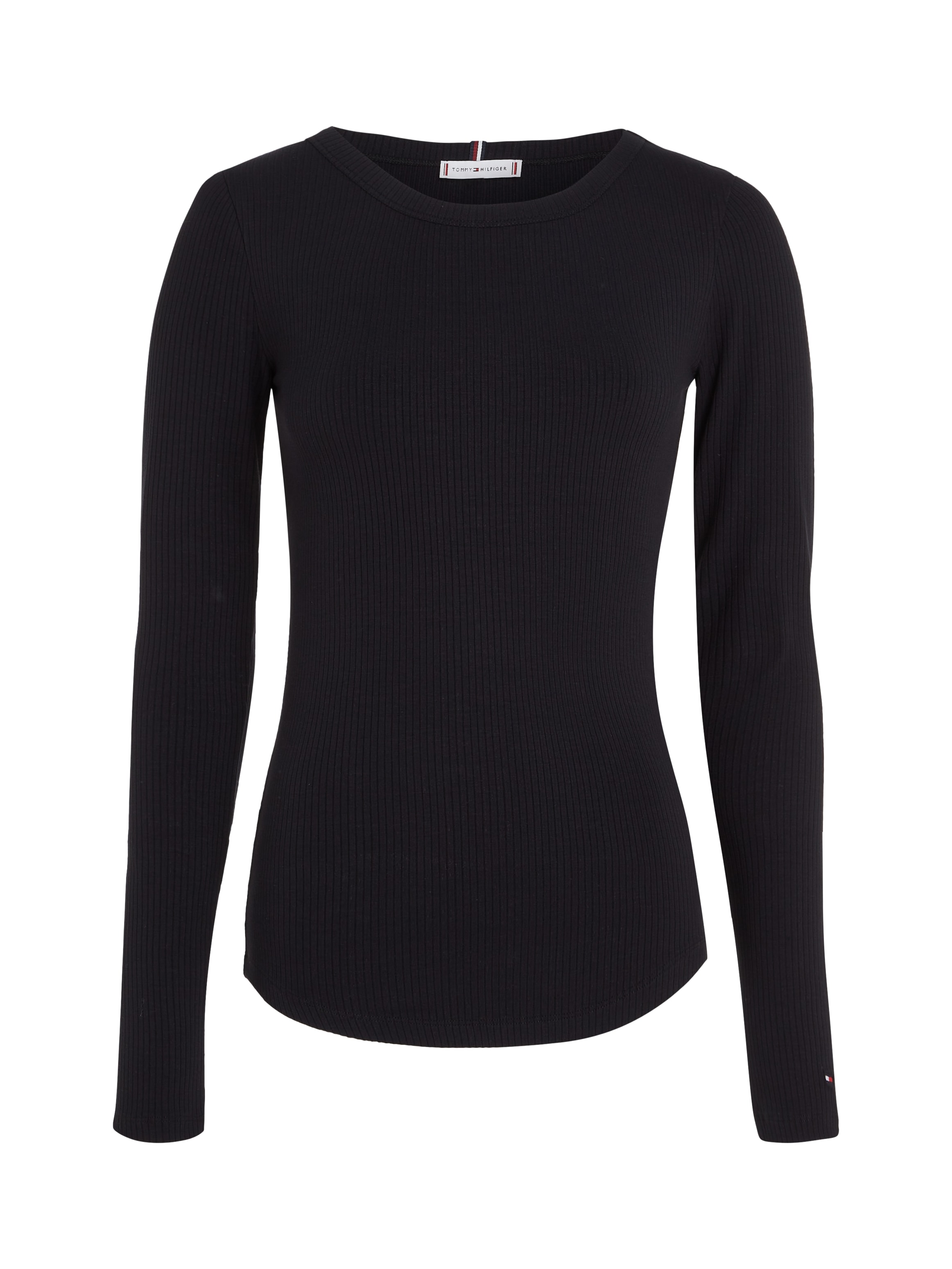 Tommy Hilfiger Langarmshirt »SLIM 5X2 RIB O-NK LS«, mit Struktur