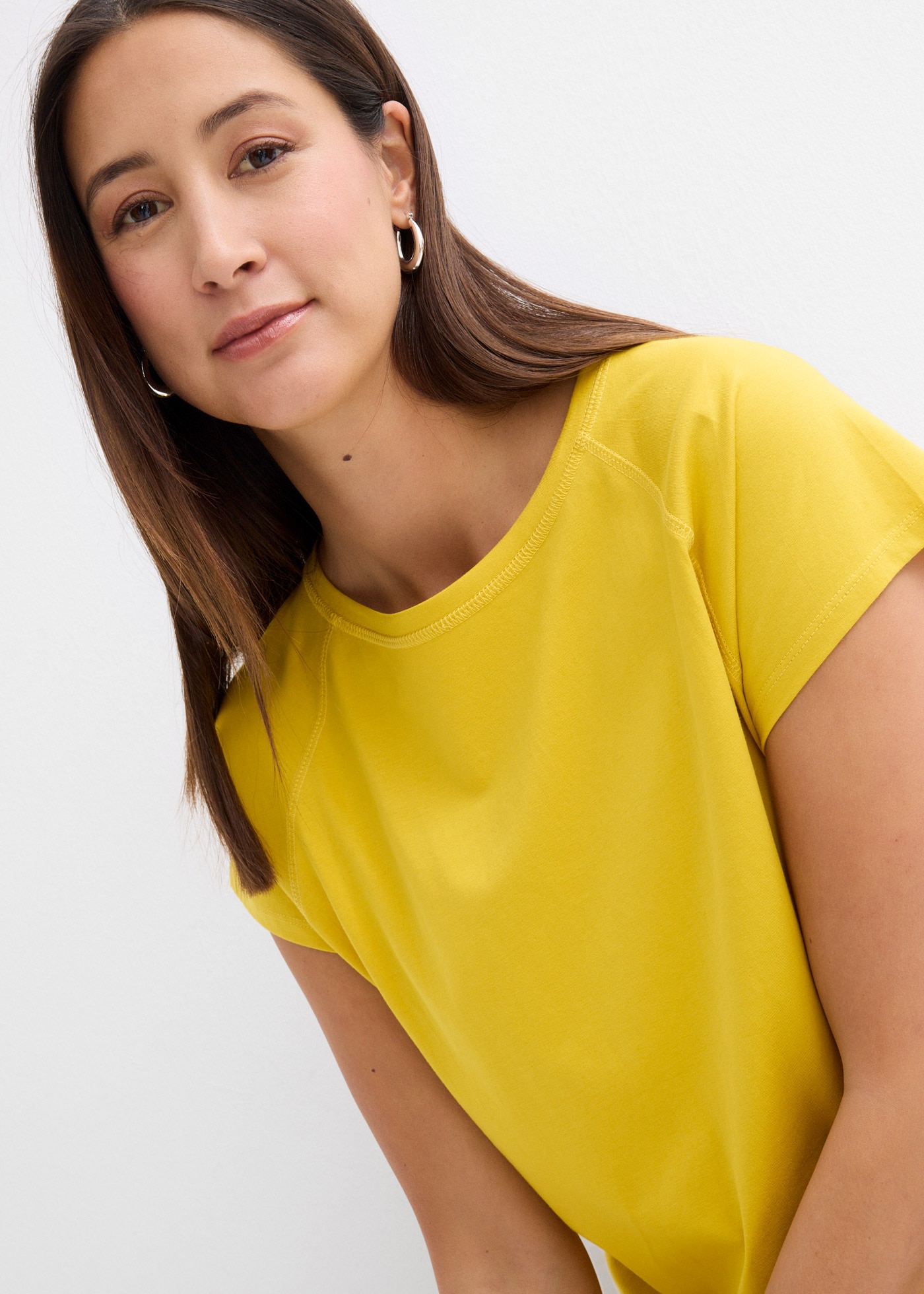 bonprix T-Shirt bequeme Passform, Raglan-Kurzarm, aus Baumwolle