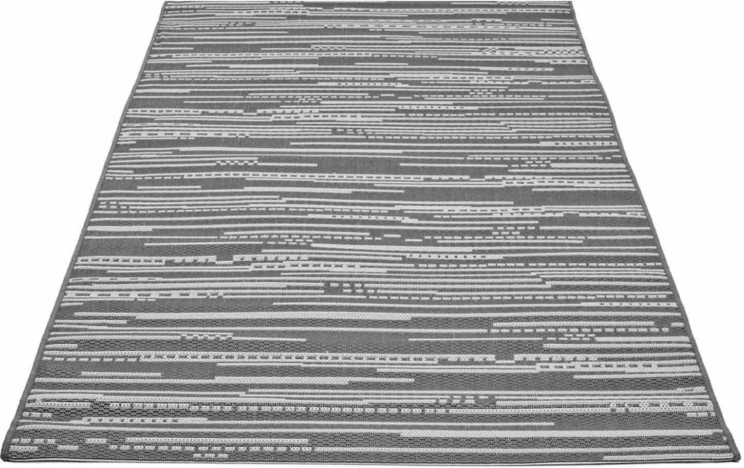 Image of Carpet City Teppich »Sun 600«, rechteckig, 5 mm Höhe, In/- Outdoor geeignet, Streifen-Optik, Wohnzimmer, Balkon, Terrasse bei Ackermann Versand Schweiz