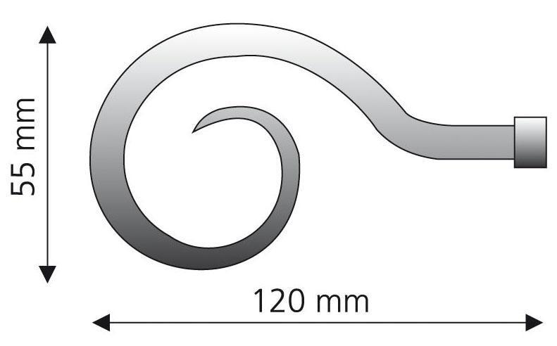 Liedeco Gardinenstangen-Endstück »Apoll«, (Set, 2 St.), für Gardinenstangen Ø 16 mm