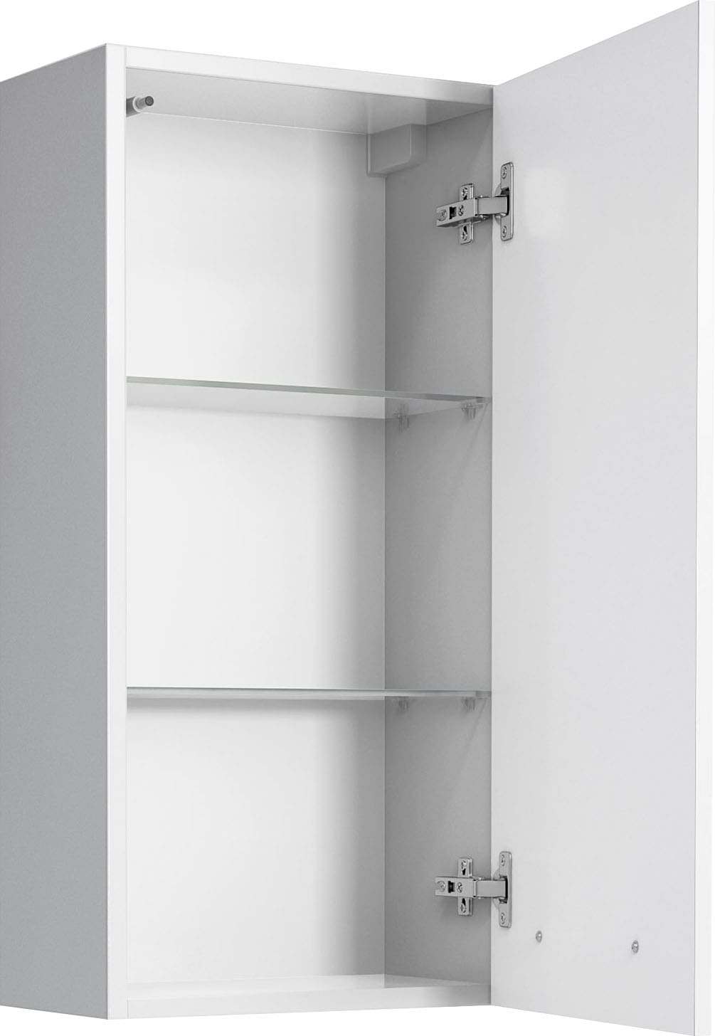 Saphir Armoire suspendue »Quickset  Wand-Badschrank 35 cm breit mit 1 Tür, 2 Einlegeböden« armoire suspendue de salle de bain avec amortisseur de porte, poignées chromées brillantes