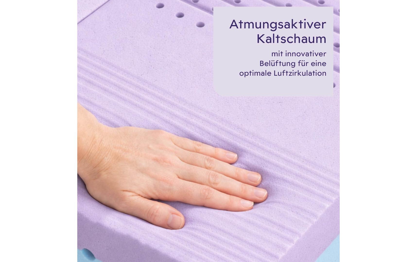 Träumeland Matelas en mousse froide »Mondsee, Naturfaser, 80 x 200 cm« 20 cm hoch 1 cuis tlg. Flexible Erwachsenenmatratze mit 7-Zonen