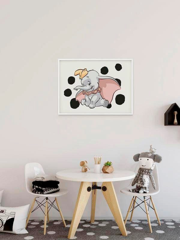 Trendige Komar ohne - Dots Poster Disney, »Dumbo versandkostenfrei Mindestbestellwert Kinderzimmer, Landscape«, kaufen Wohnzimmer Schlafzimmer