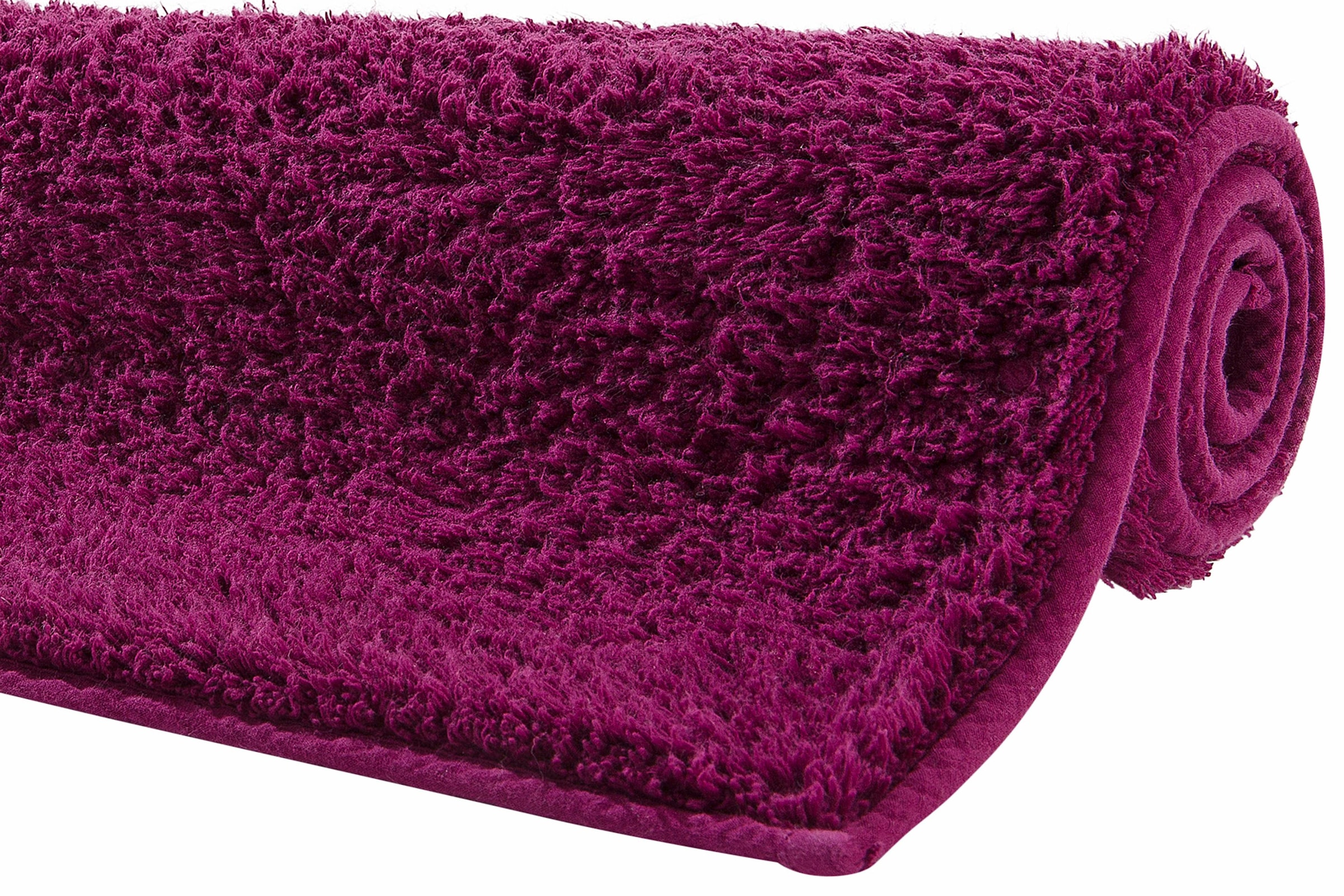 my home Badematte »Maren, Badvorleger, Badezimmer Teppich«, rutschhemmend beschichtet, fussbodenheizungsgeeignet, Bio-Baumwolle, Badteppich, Badematten auch als 3 teiliges Set