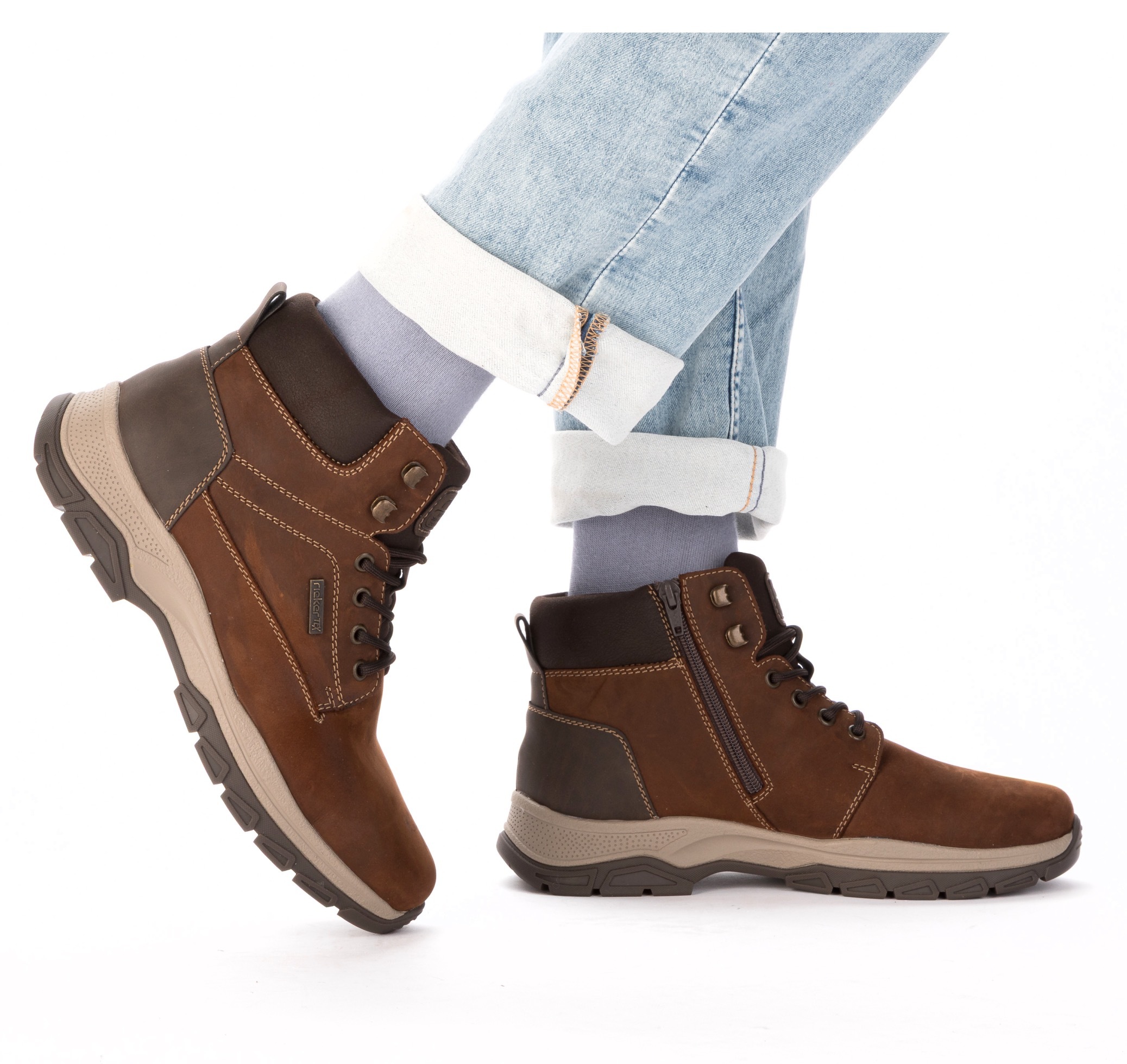 Rieker Bottes d'hiver  Bottines à lacets, bottines, chaussures outdoor avec fermeture éclair intérieure
