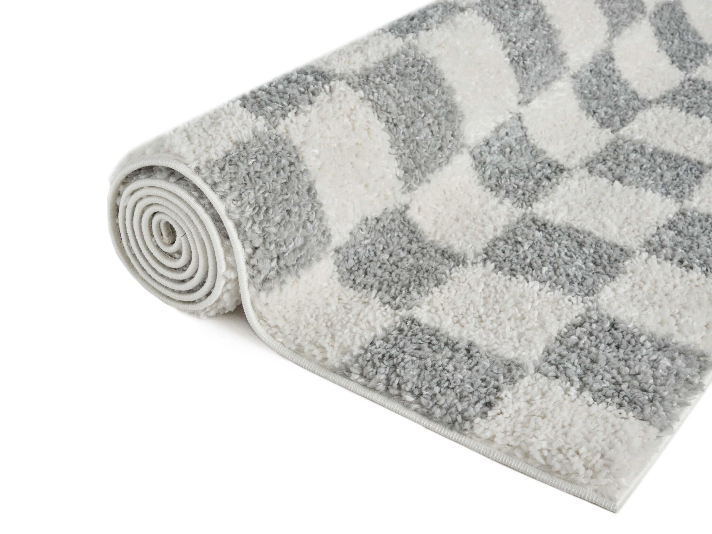 GOODproduct Hochflor-Teppich »Kiiki, Karo-Muster« rechteckig 30 mm Höhe Kariert, auffälliges Schachbrettmuster, Wohnzimmer, Schlafzimmer