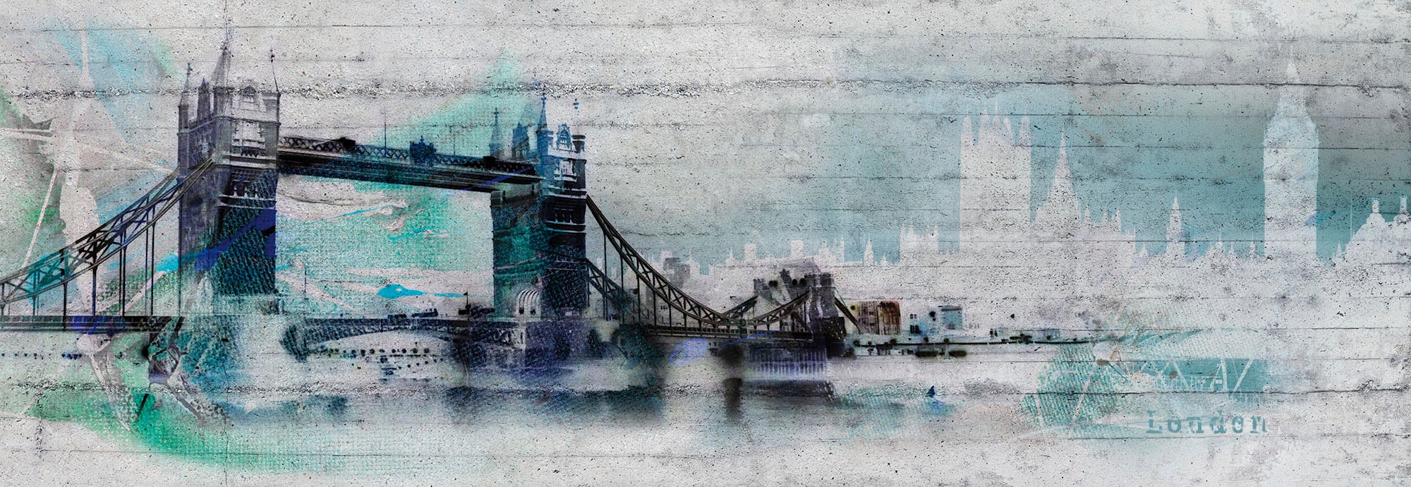 Komar Fototapete »London - Grösse 368 x 127 cm«, bedruckt, Wohnzimmer, Schlafzimmer