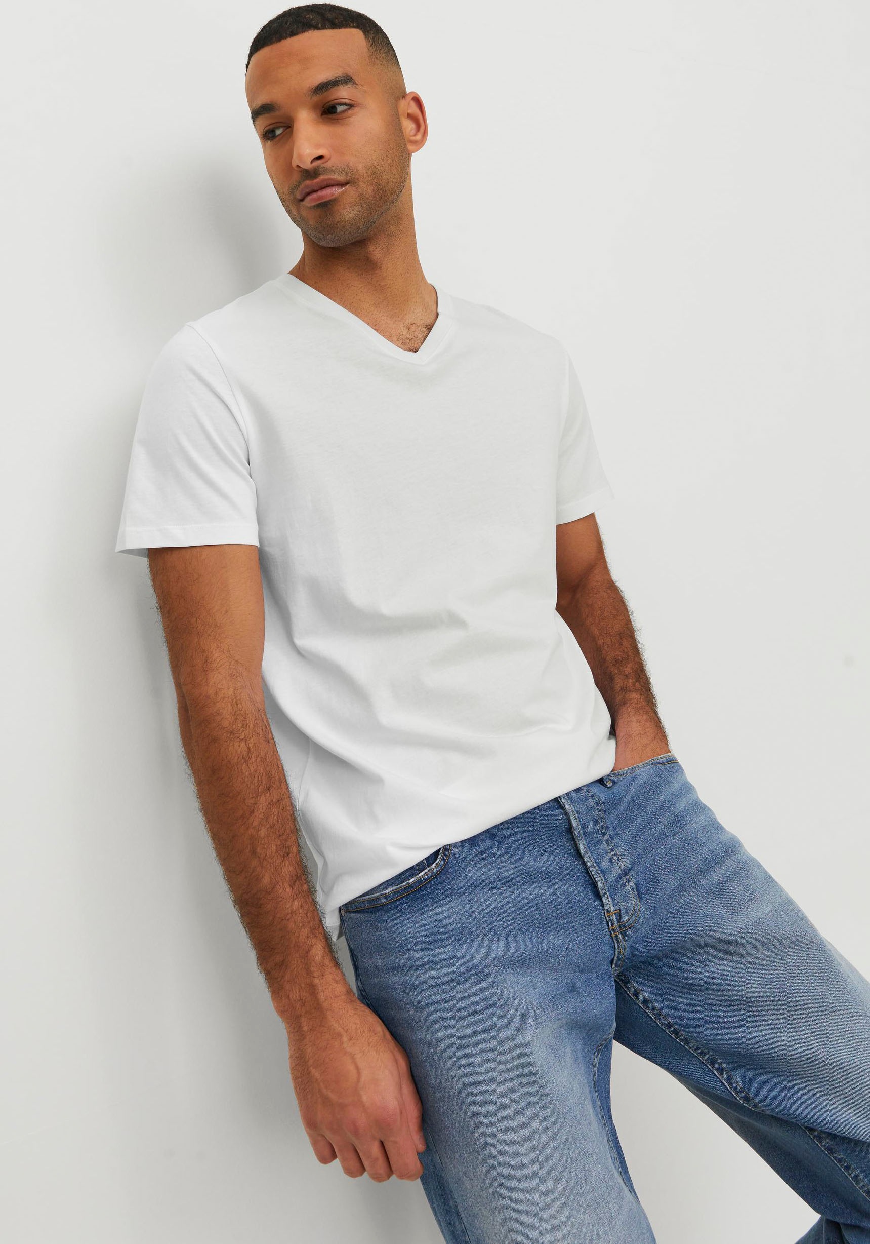 Jack & Jones V-Shirt »JJEORGANIC BASIC TEE«