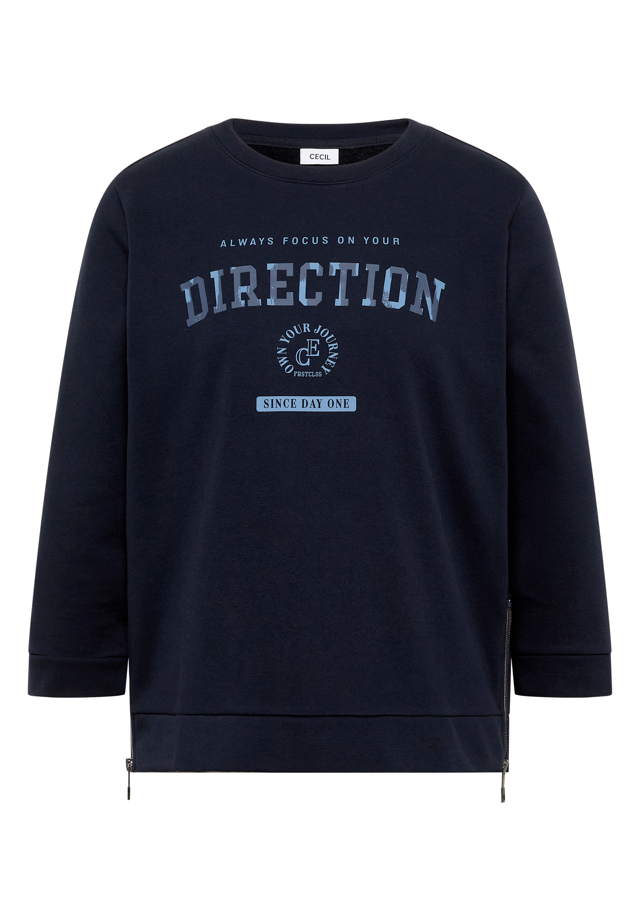 Cecil Sweater , 3/4-Arm mit Rundhals und Wording
