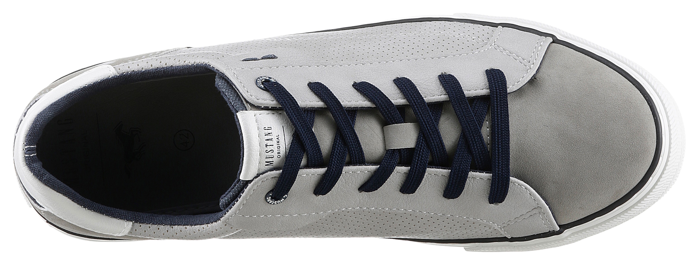 Mustang Shoes Sneaker, Freizeitschuh, Halbschuh, Schnürschuh mit seitlicher Perforation