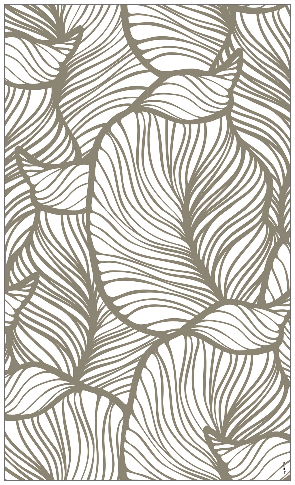 MySpotti Fensterfolie »Look Leaves beige«, halbtransparent, glattstatisch haftend, 60 x 100 cm, statisch haftend