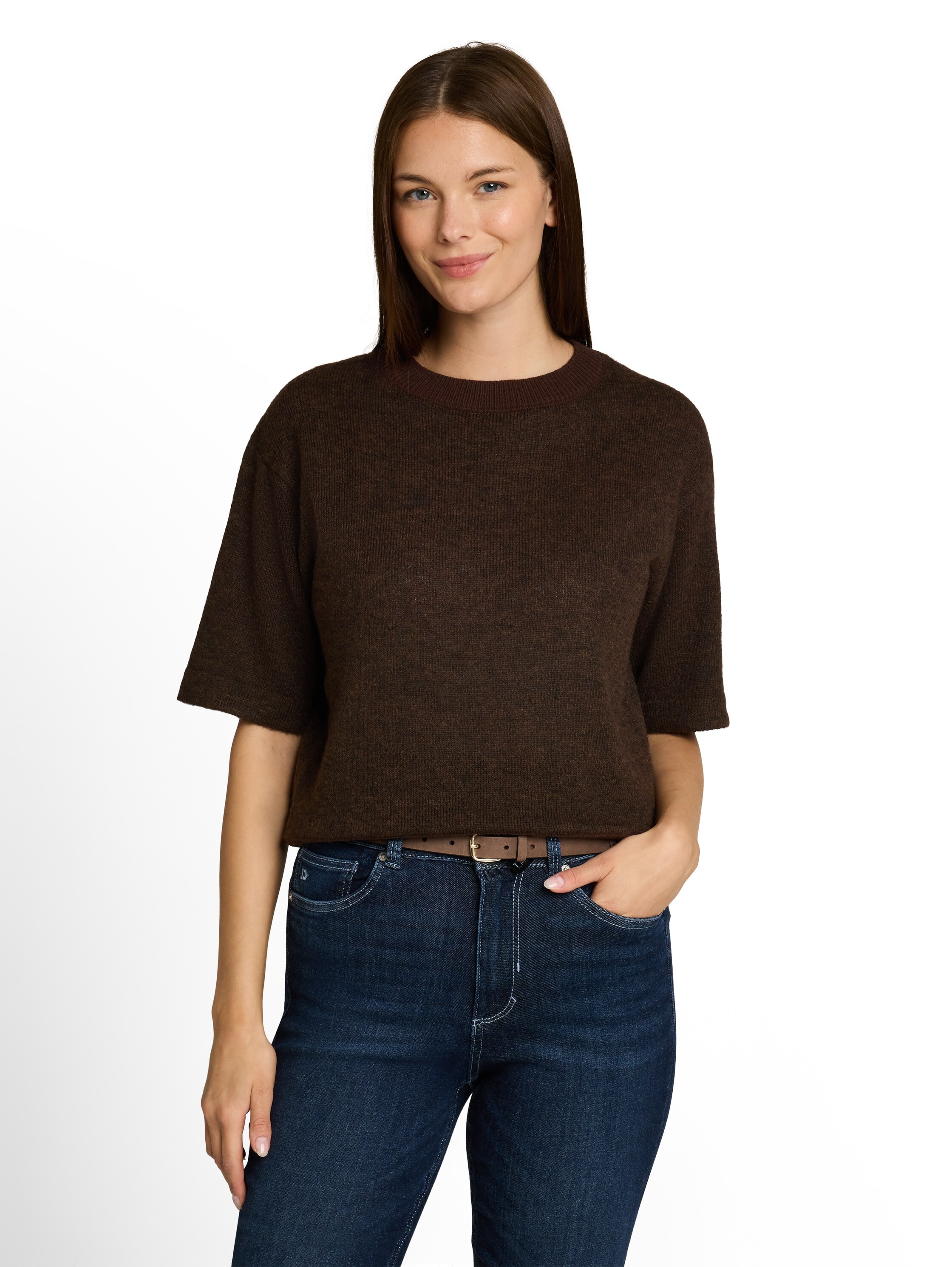 Image of TOM TAILOR Strickpullover "Regular" Sommer-Strickpullover / Halbarm