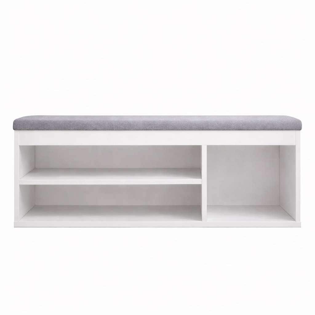 GOODproduct Banc à chaussures »Schuchschrank 100,  Schuhregal, Schuhtruhe, Schuhkommode, Sitzbank« Inkl. bequemem Sitzkissen mit Stauraum darunter